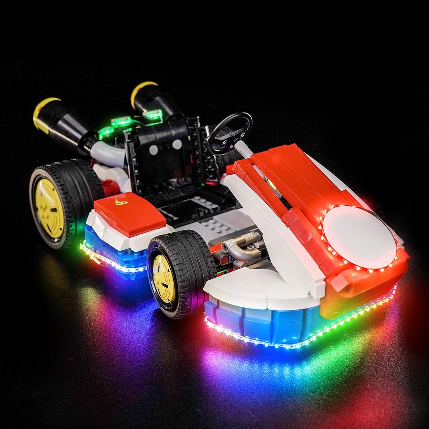 BrickBling Light Compatible with Lego Mario Kart – Mario & Standard Kart 72037, Lights Only, Not Come with Model (Colorful Version) BrickBling Light Compatible with Lego Mario Kart – Mario & Standard Kart 72037, Lights Only, Not Come with Model (Colorful Version)