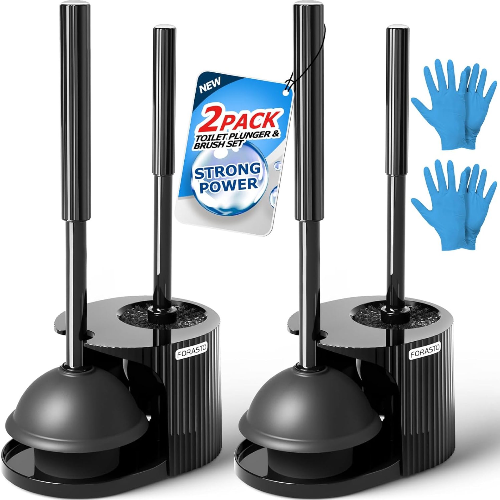 2Pack 2 in 1 Toilet Brush and Plunger Set, Extended Handle Plunger,Toilet Bowl Brush Plunger Set,Bathroom Cleaning Tools,Toilet Brush Plunger Combo,Cleaning Brush,Cleaning Supplies 2Pack 2 in 1 Toilet Brush and Plunger Set, Extended Handle Plunger,Toilet Bowl Brush Plunger Set,Bathroom Cleaning Tools,Toilet Brush Plunger Combo,Cleaning Brush,Cleaning Supplies