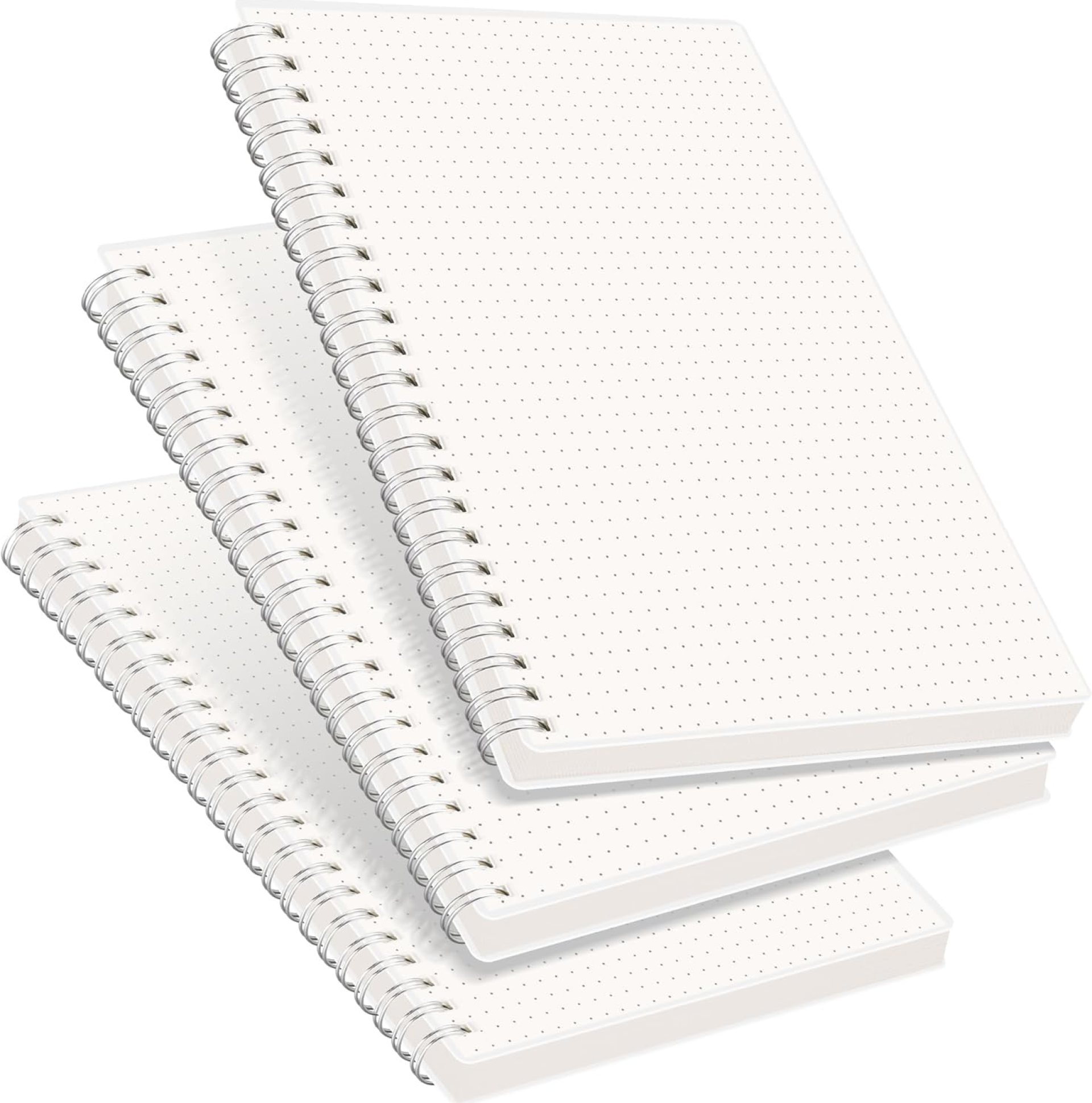 RETTACY Bullet Dotted Journal Notebook, 3-Pack, 160 Pages per Pack, A5 Medium Size (5.7” × 8.3”), 100 GSM Thick Paper, Spiral-bound, Flexible Plastic Cover, for Bullet Journaling, Planning RETTACY Bullet Dotted Journal Notebook, 3-Pack, 160 Pages per Pack, A5 Medium Size (5.7” × 8.3”), 100 GSM Thick Paper, Spiral-bound, Flexible Plastic Cover, for Bullet Journaling, Planning