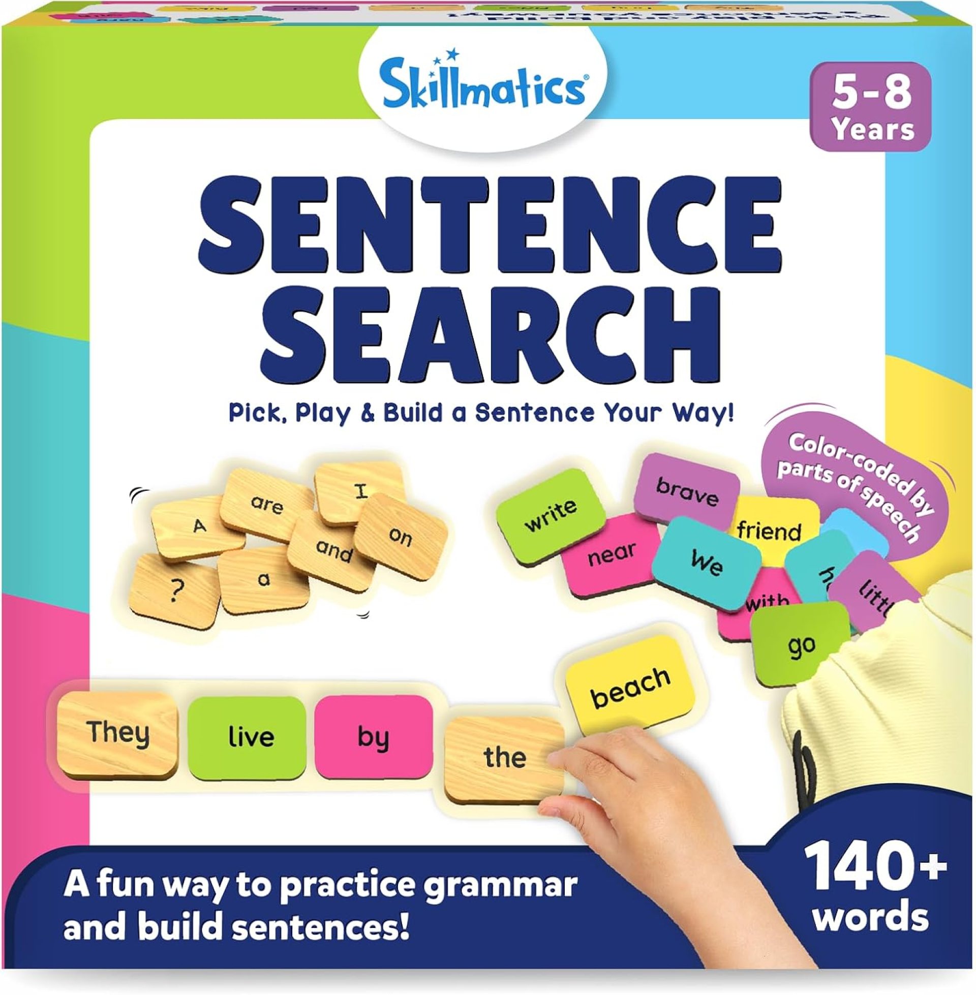 Skillmatics Learning Toys – Sentence Search, Fun Sentence Building Activity, Creative Word Play, Educational Toys for Kids, Gifts for Boys and Girls Ages 5, 6, 7, 8 Skillmatics Learning Toys – Sentence Search, Fun Sentence Building Activity, Creative Word Play, Educational Toys for Kids, Gifts for Boys and Girls Ages 5, 6, 7, 8