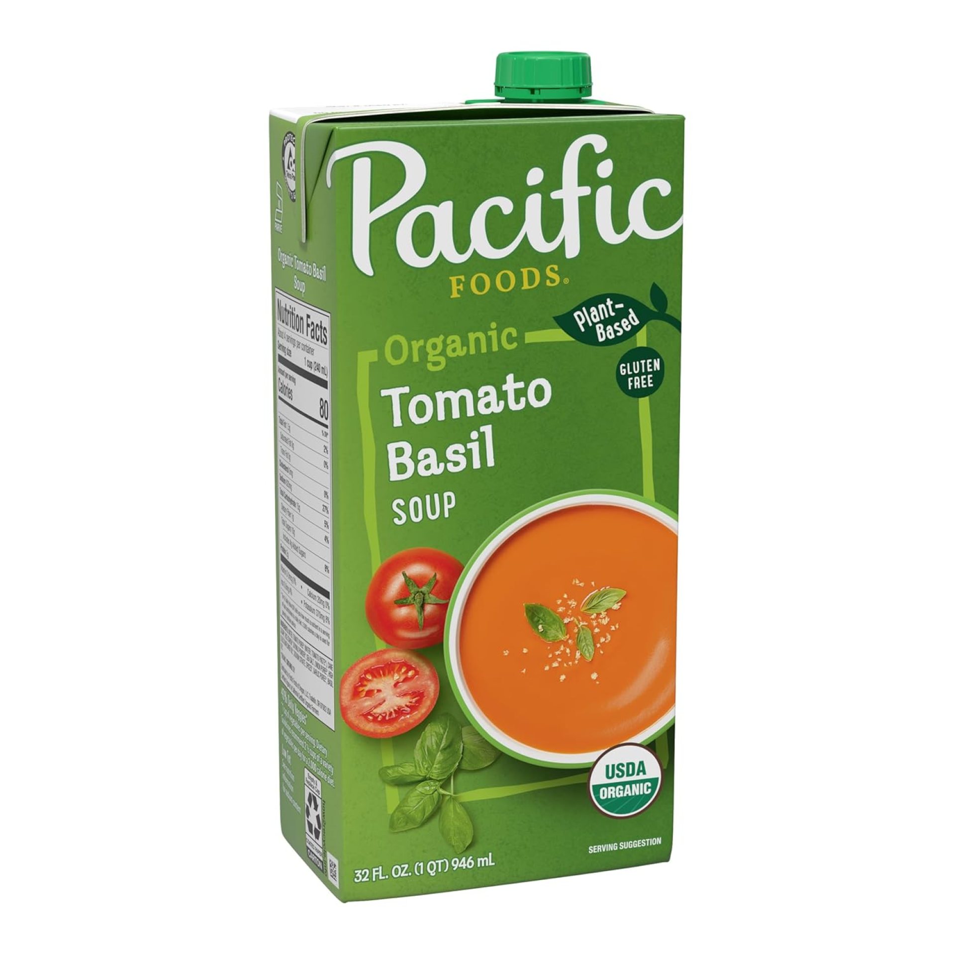 Pacific Foods Organic Tomato Basil Soup, 32 oz Carton Pacific Foods Organic Tomato Basil Soup, 32 oz Carton
