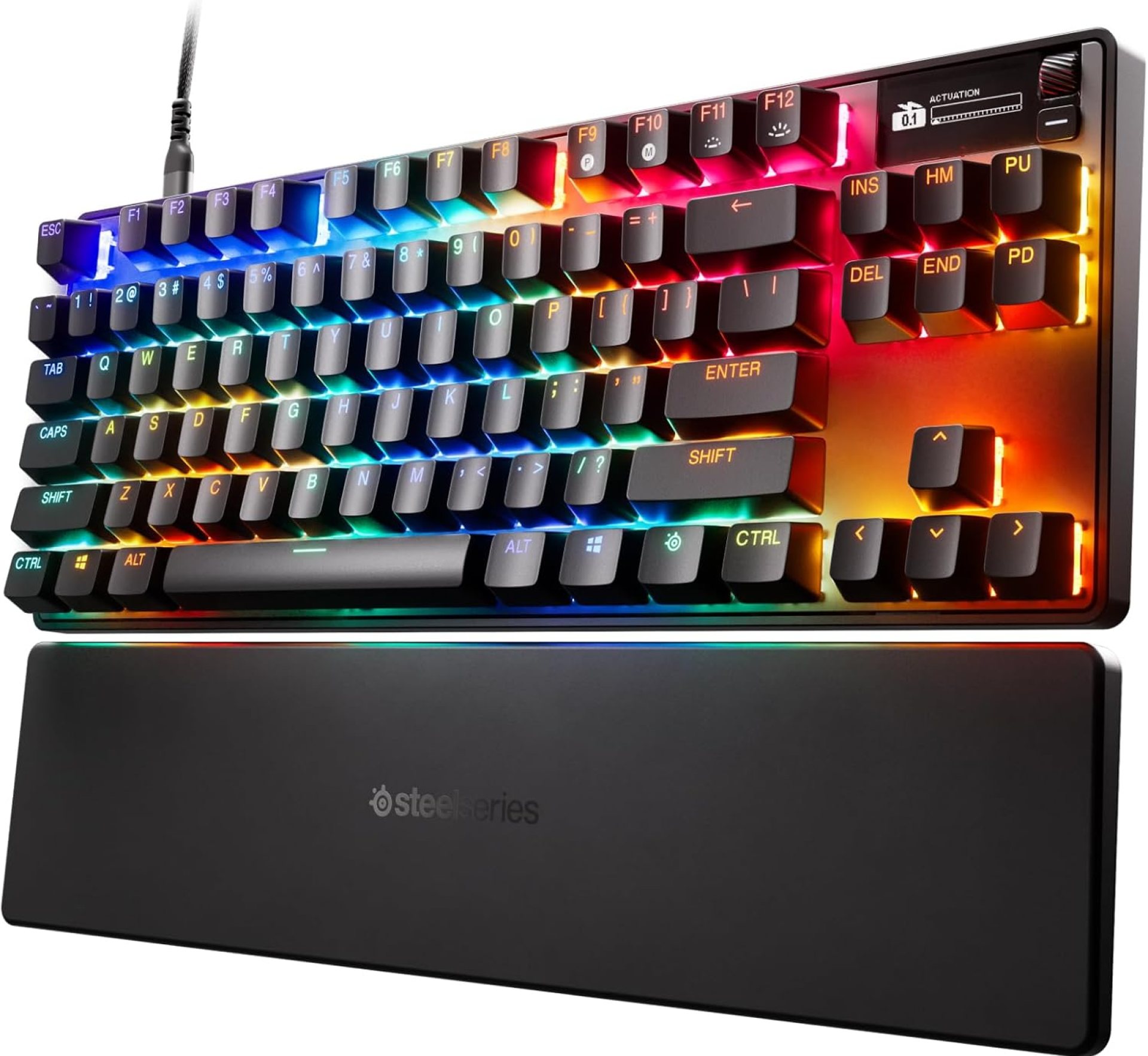 SteelSeries Apex Pro TKL Gen 3 OmniPoint 3.0 HyperMagnetic Switches — Adjustable Actuation — Rapid Trigger — Game-Ready Presets — Protection Mode — Rapid Tap/SOCD — OLED — RGB — PBT Keycaps — USB-C SteelSeries Apex Pro TKL Gen 3 OmniPoint 3.0 HyperMagnetic Switches — Adjustable Actuation — Rapid Trigger — Game-Ready Presets — Protection Mode — Rapid Tap/SOCD — OLED — RGB — PBT Keycaps — USB-C