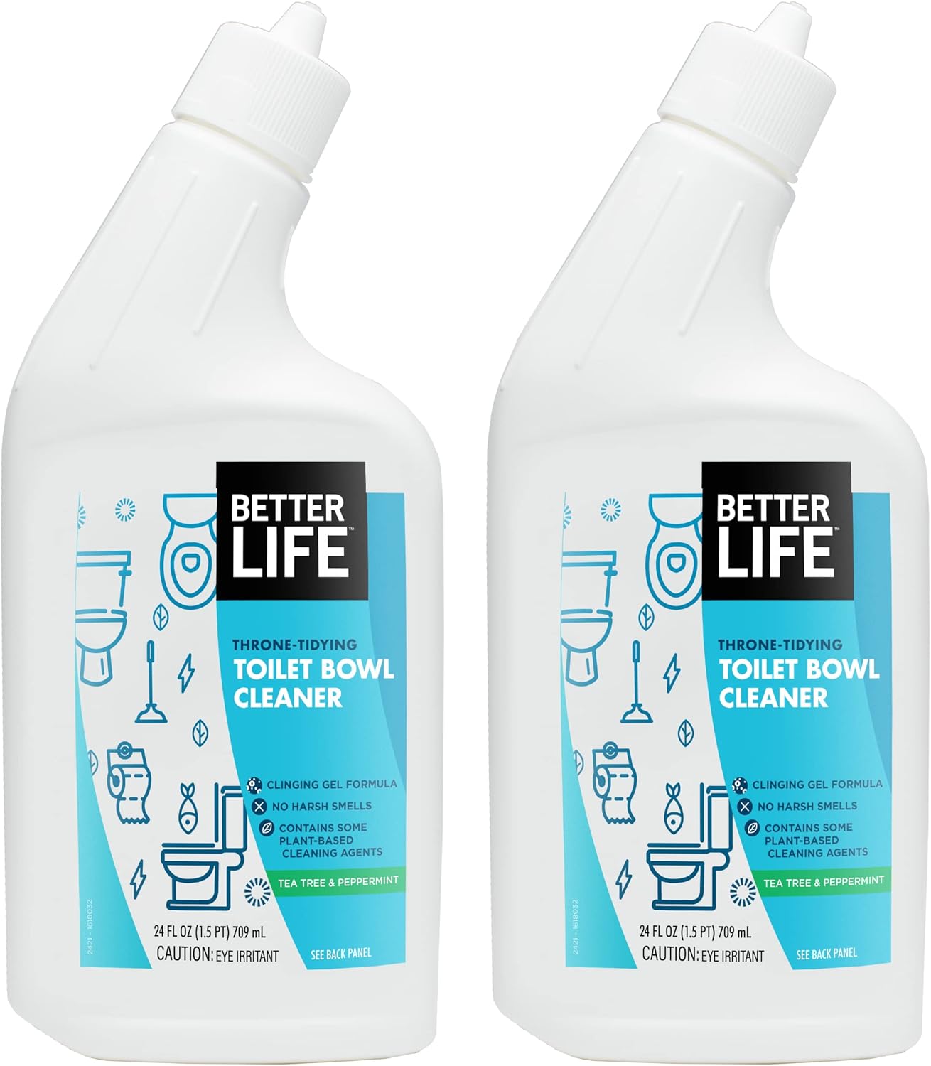Better Life Natural Toilet Bowl Cleaner, Tea Tree & Peppermint Scent, 24 Fl Oz (Pack of 2) Better Life Natural Toilet Bowl Cleaner, Tea Tree & Peppermint Scent, 24 Fl Oz (Pack of 2)