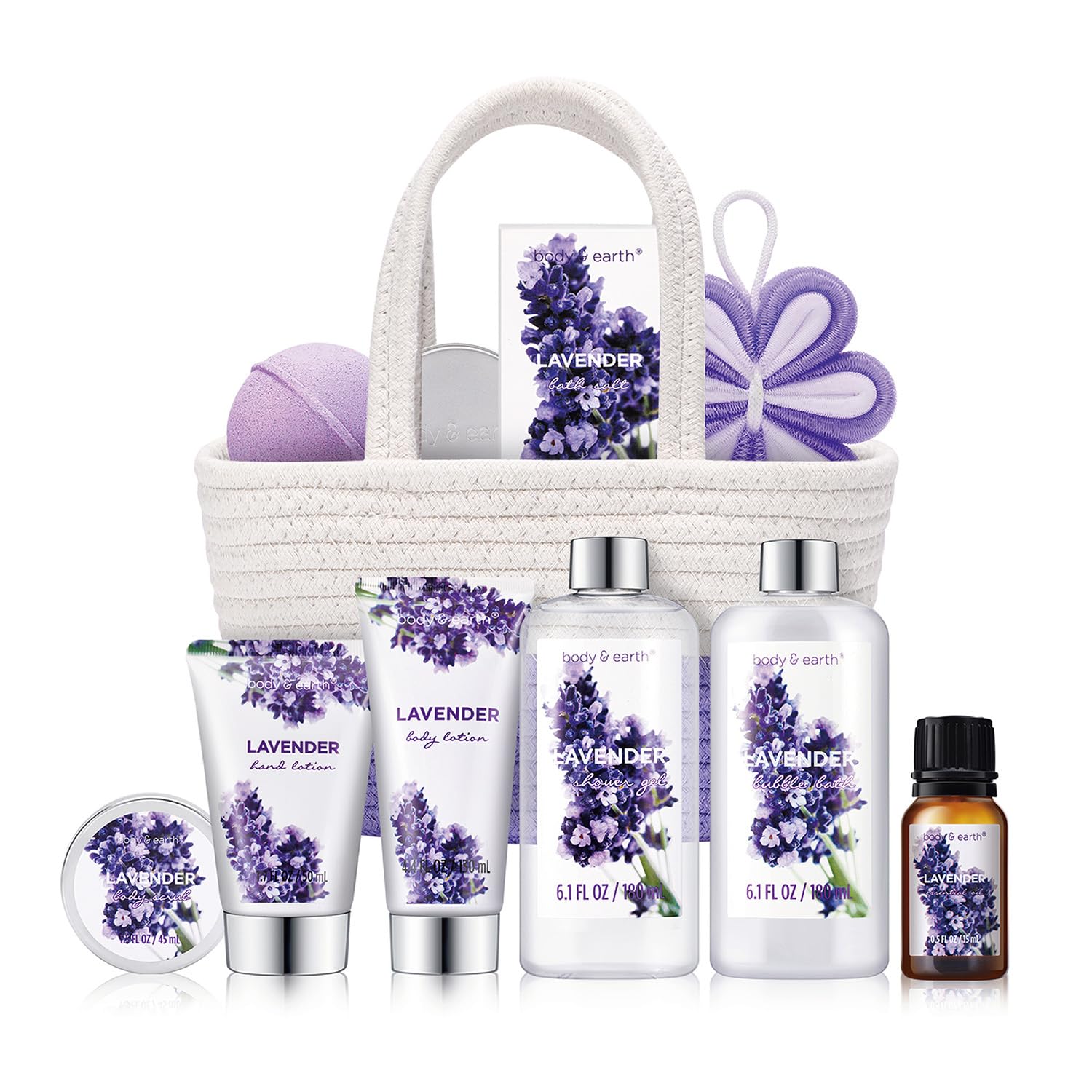 Spa Gift Baskets for Women – Body & Earth 11pcs Lavender Gift Sets with Bubble Bath, Shower Gel, Body Lotion, Birthday Gifts for Women, Spa Kit for Mom Gifts, Purple Gifts Spa Gift Baskets for Women – Body & Earth 11pcs Lavender Gift Sets with Bubble Bath, Shower Gel, Body Lotion, Birthday Gifts for Women, Spa Kit for Mom Gifts, Purple Gifts