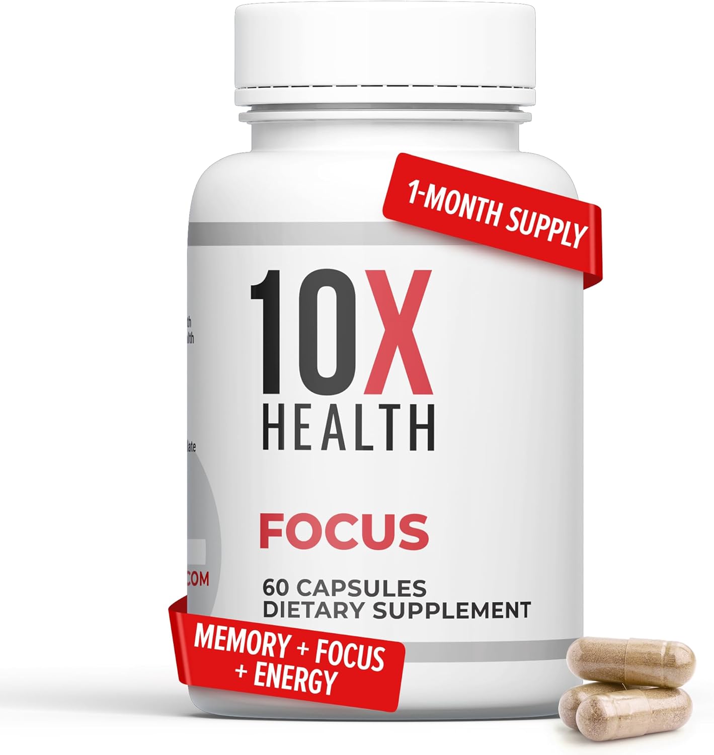 10X Health Focus Rhodiola Rosea – Brain Supplements for Memory and Focus – 60 Capsules Focus Supplement, Memory Supplement for Brain Health with Ginkgo Biloba, Huperzine A – Ginkgo Biloba Capsules 10X Health Focus Rhodiola Rosea – Brain Supplements for Memory and Focus – 60 Capsules Focus Supplement, Memory Supplement for Brain Health with Ginkgo Biloba, Huperzine A – Ginkgo Biloba Capsules