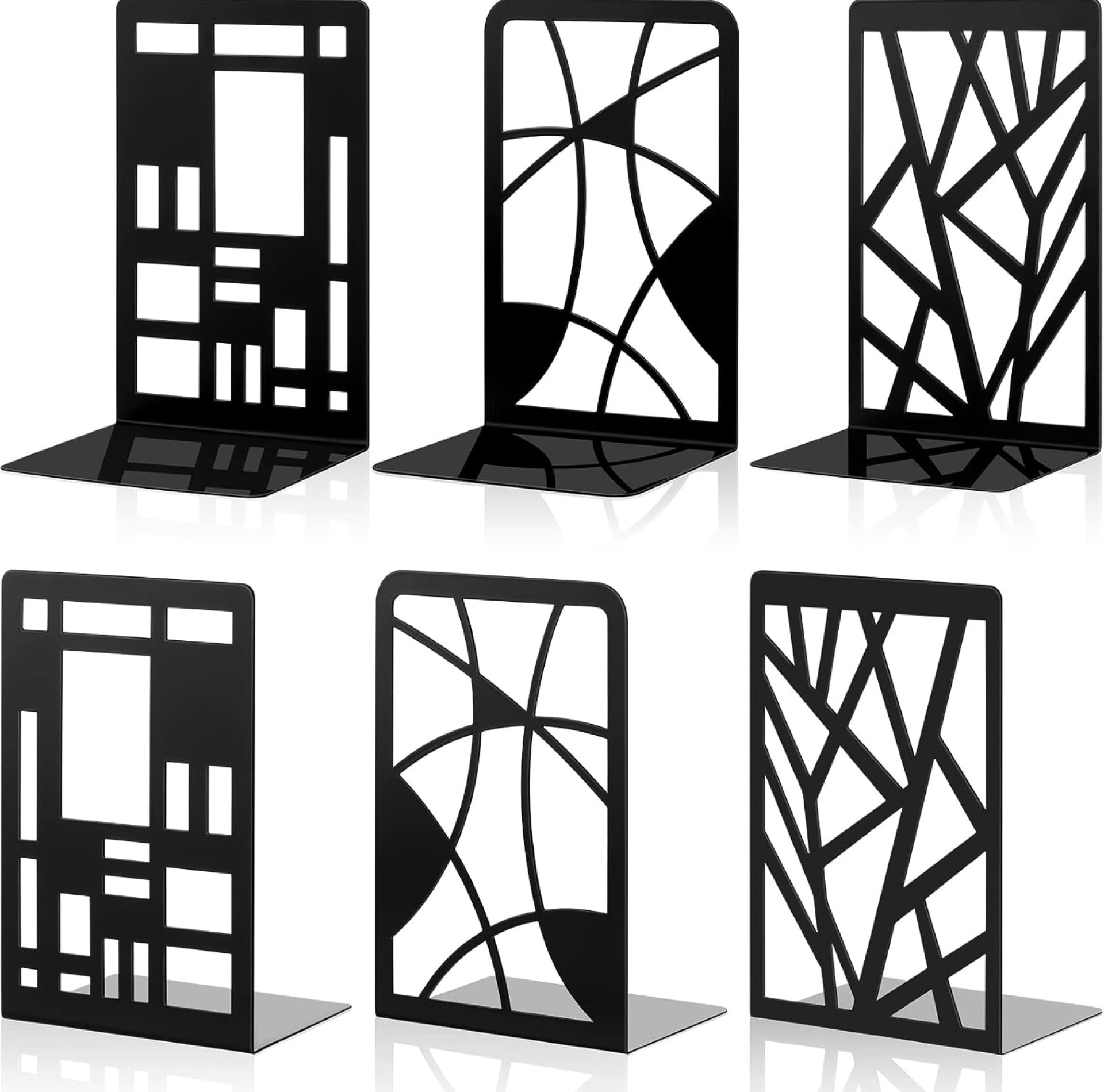Zonon 3 Pairs Black Metal Decorative Bookends for Shelves Heavy Duty Tree Book Holder Non-Slip Leaf Bookends Art Design Book Stopper for Home Office Zonon 3 Pairs Black Metal Decorative Bookends for Shelves Heavy Duty Tree Book Holder Non-Slip Leaf Bookends Art Design Book Stopper for Home Office