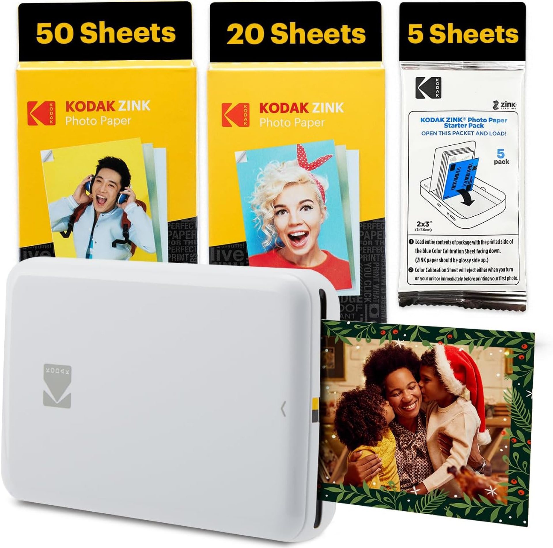 KODAK Step Instant Smartphone Photo Printer – 75 Sheets Bundle – Portable Mini Color Wireless Mobile Printer – Zink 2×3” Sticky-Back Photos – Bluetooth Compatible with Smart Devices – Fun App -White KODAK Step Instant Smartphone Photo Printer – 75 Sheets Bundle – Portable Mini Color Wireless Mobile Printer – Zink 2×3” Sticky-Back Photos – Bluetooth Compatible with Smart Devices – Fun App -White