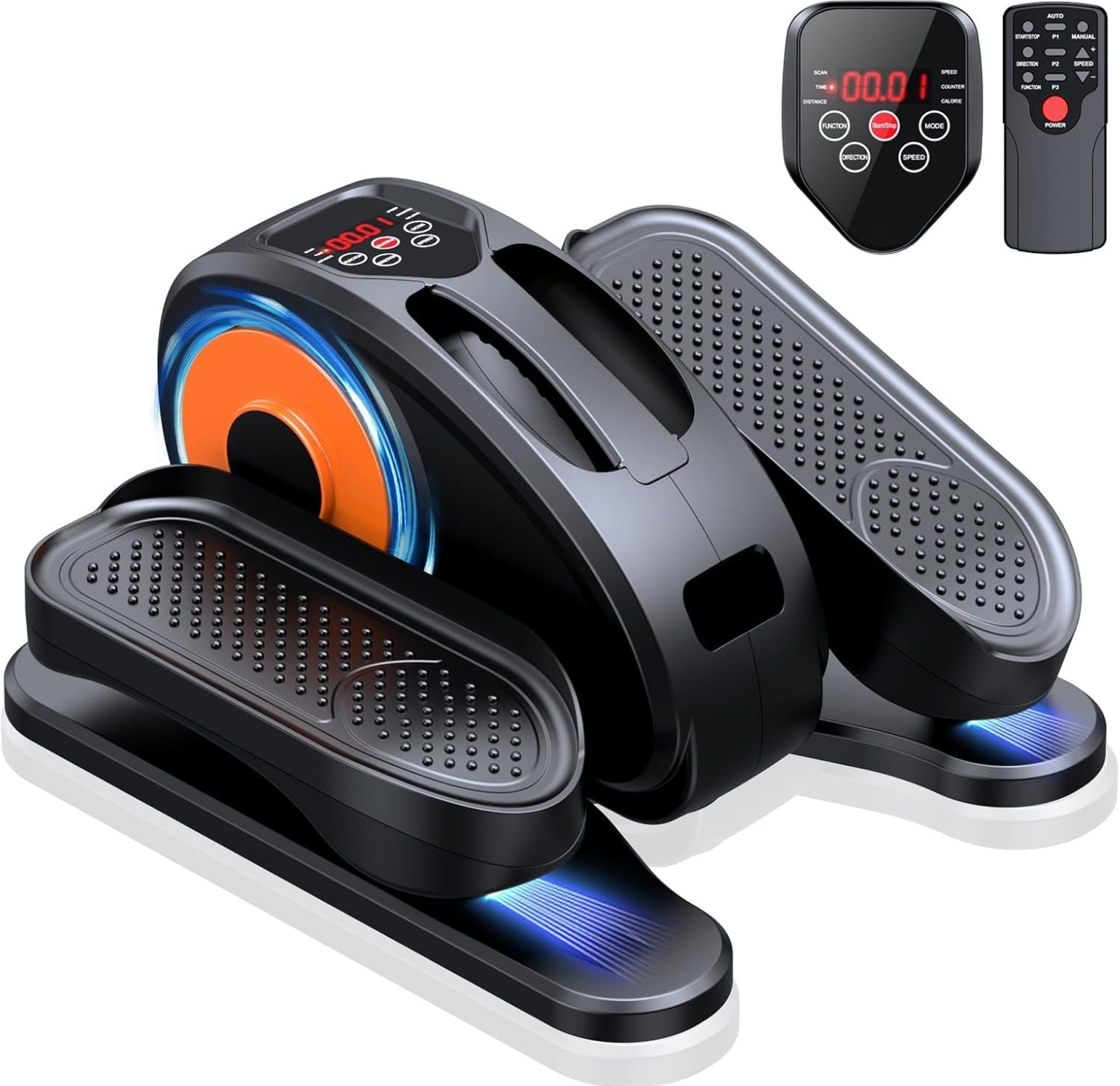 Under Desk Elliptical Machine, Ellipse Leg Exerciser for Seniors Fully Assembled, Quiet & Portable Electric Seated Pedal Exerciser with Remote Control & 12 Adjustable Speeds Under Desk Elliptical Machine, Ellipse Leg Exerciser for Seniors Fully Assembled, Quiet & Portable Electric Seated Pedal Exerciser with Remote Control & 12 Adjustable Speeds