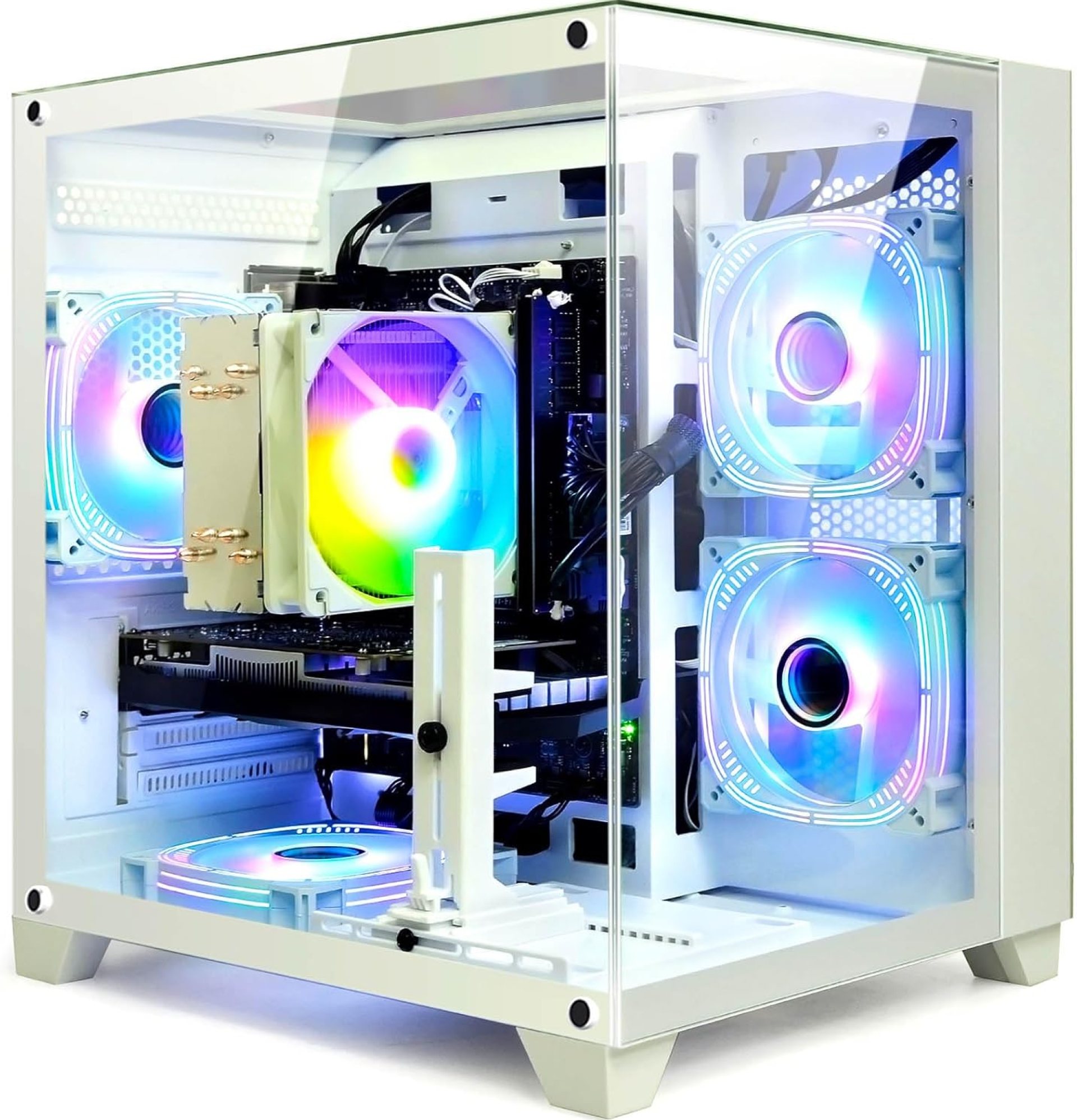 Gaming Desktop Intel Core I7-14700KF 6 core 2.5GHz PC Computer, RTX 4070 12G, 32G DDR5 RAM, 1TB NVME SSD, Prebuilt Gaming PC Tower Computer for Home and Office (White) Gaming Desktop Intel Core I7-14700KF 6 core 2.5GHz PC Computer, RTX 4070 12G, 32G DDR5 RAM, 1TB NVME SSD, Prebuilt Gaming PC Tower Computer for Home and Office (White)