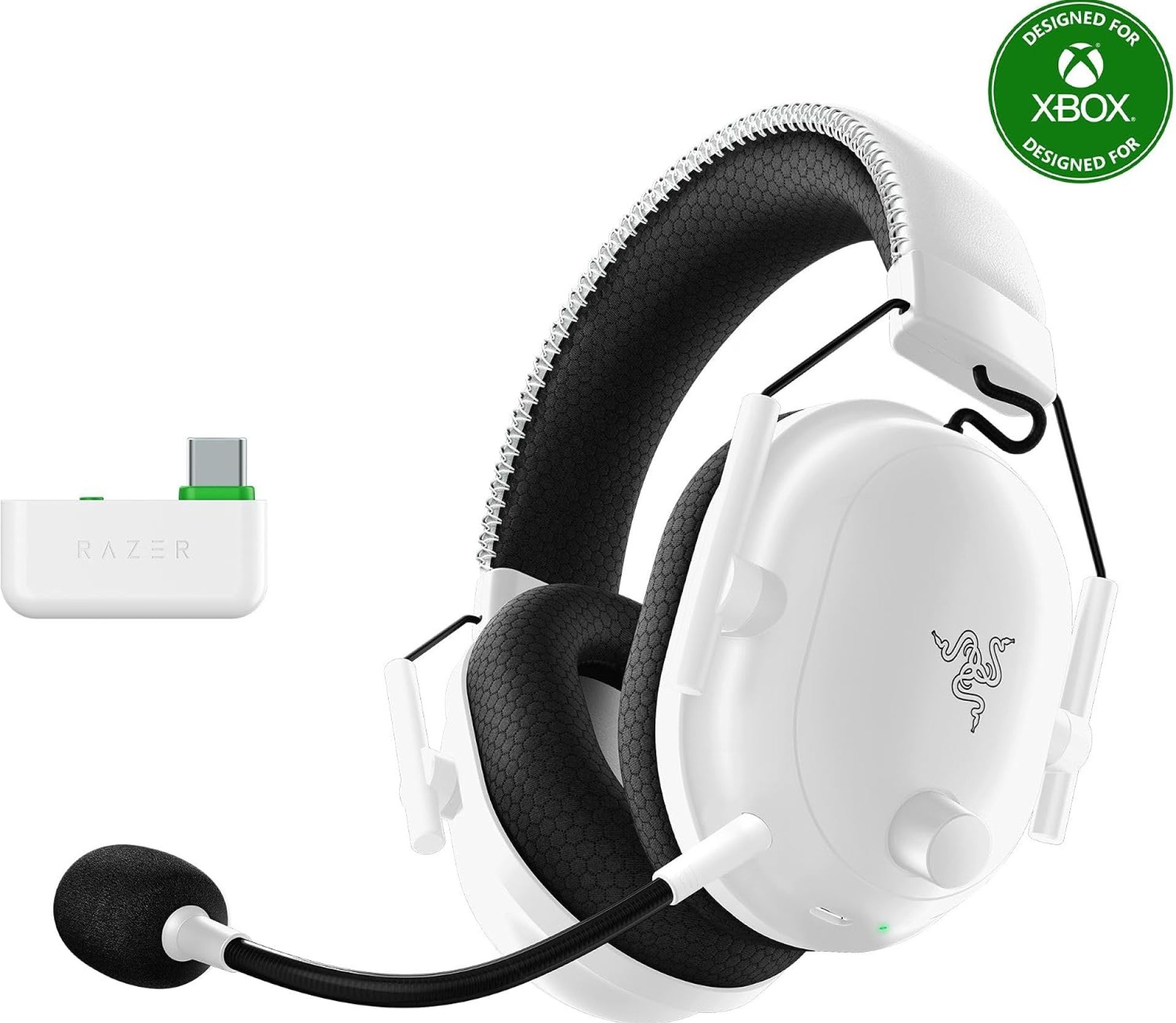 Razer BlackShark V2 Pro Wireless Xbox Gaming Headset: 50mm Drivers – Super Wideband Mic – Plush Noise Isolating Earcups – for Xbox, PS5, Console, PC, Mac – Bluetooth, USB-C – 70 Hr Battery – White Razer BlackShark V2 Pro Wireless Xbox Gaming Headset: 50mm Drivers – Super Wideband Mic – Plush Noise Isolating Earcups – for Xbox, PS5, Console, PC, Mac – Bluetooth, USB-C – 70 Hr Battery – White