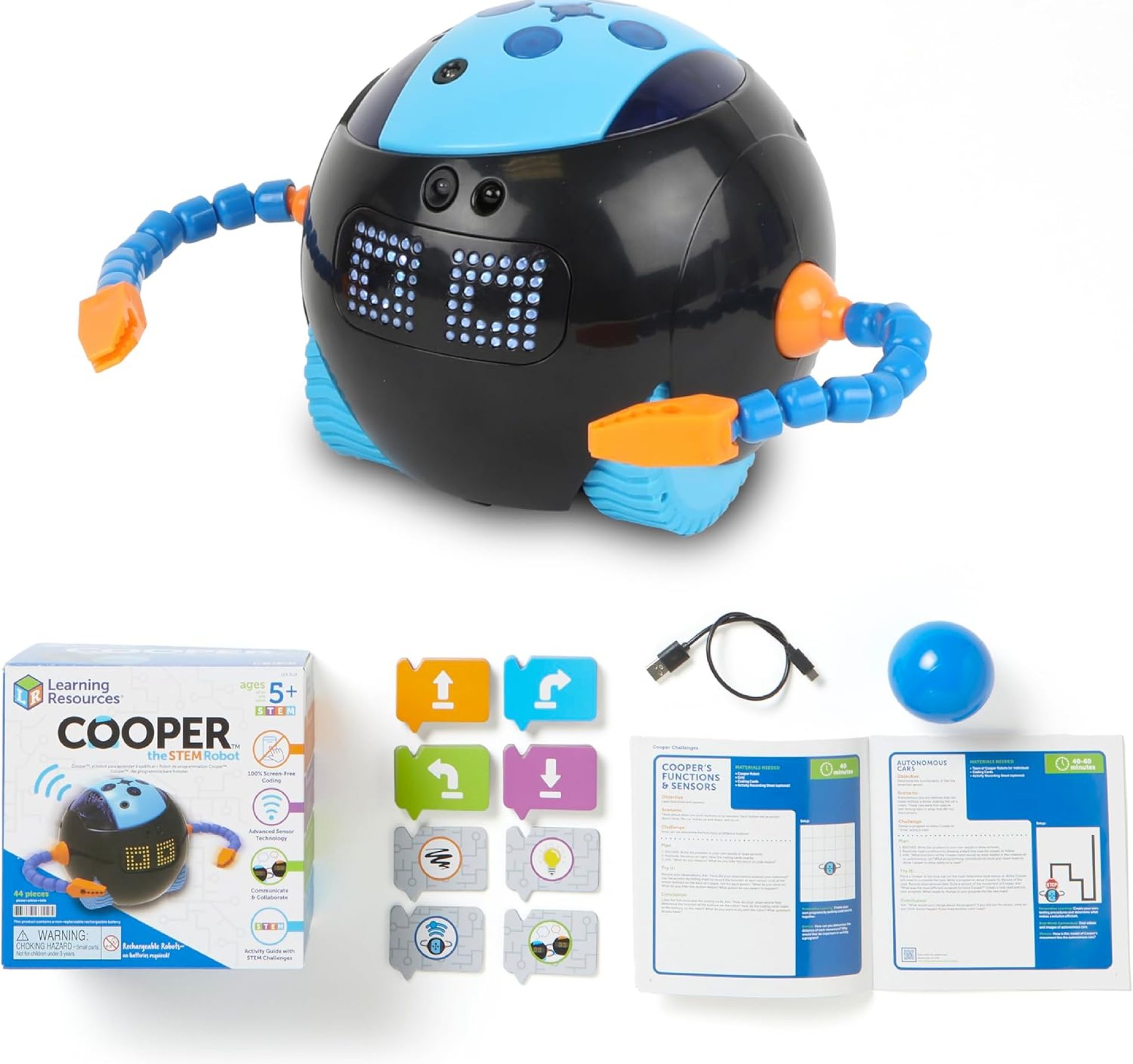 Learning Resources Cooper The STEM Robot – Coding for Kids, Building Toys, Robotics Kids, Montessori Programming, Gifts for Boy and Girls, Classroom Must Haves, Interactive Homeschool Supplies Learning Resources Cooper The STEM Robot – Coding for Kids, Building Toys, Robotics Kids, Montessori Programming, Gifts for Boy and Girls, Classroom Must Haves, Interactive Homeschool Supplies