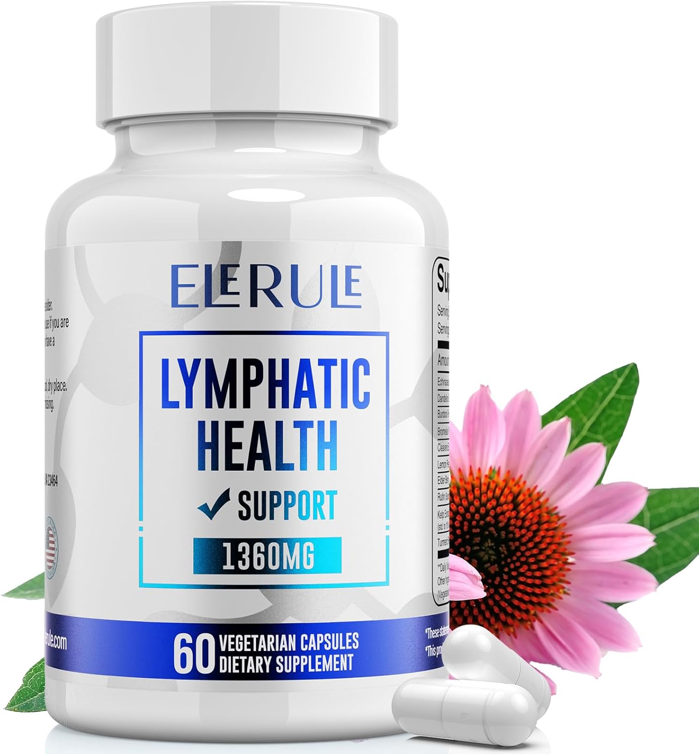 Lymphatic Support Supplement, Lymphatic Drainage Supplements with with Dandelion, Burdock, Echinacea, Lemon & More, Lymph System Support for Men and Women – 60 Capsules Lymphatic Support Supplement, Lymphatic Drainage Supplements with with Dandelion, Burdock, Echinacea, Lemon & More, Lymph System Support for Men and Women – 60 Capsules