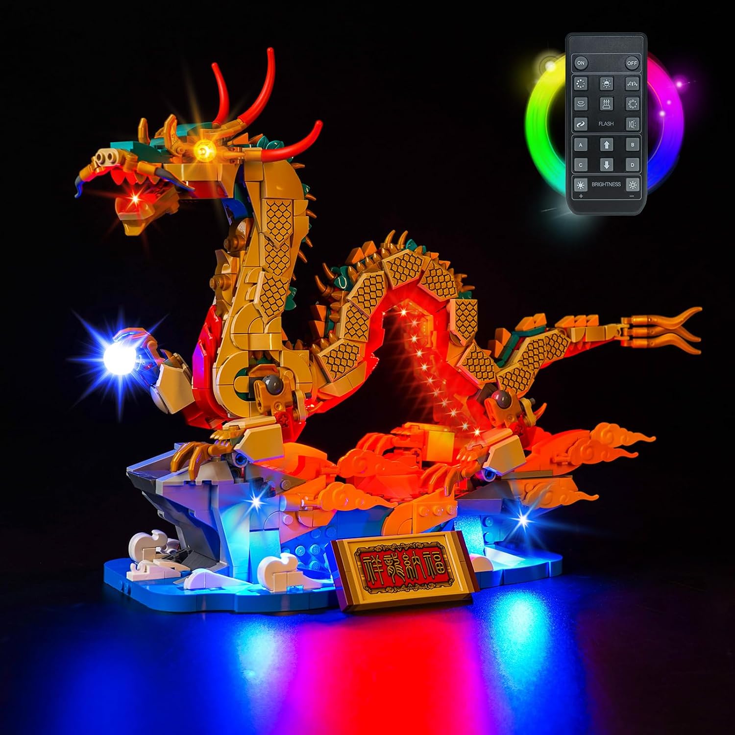 Upgraded Led Light Kit for Lego Auspicious Dragon Building Set, Remote Version Compatible with Lego 80112 Model, Gift Idea for Adults Adult Builders and Fans (Model Not Included) Upgraded Led Light Kit for Lego Auspicious Dragon Building Set, Remote Version Compatible with Lego 80112 Model, Gift Idea for Adults Adult Builders and Fans (Model Not Included)