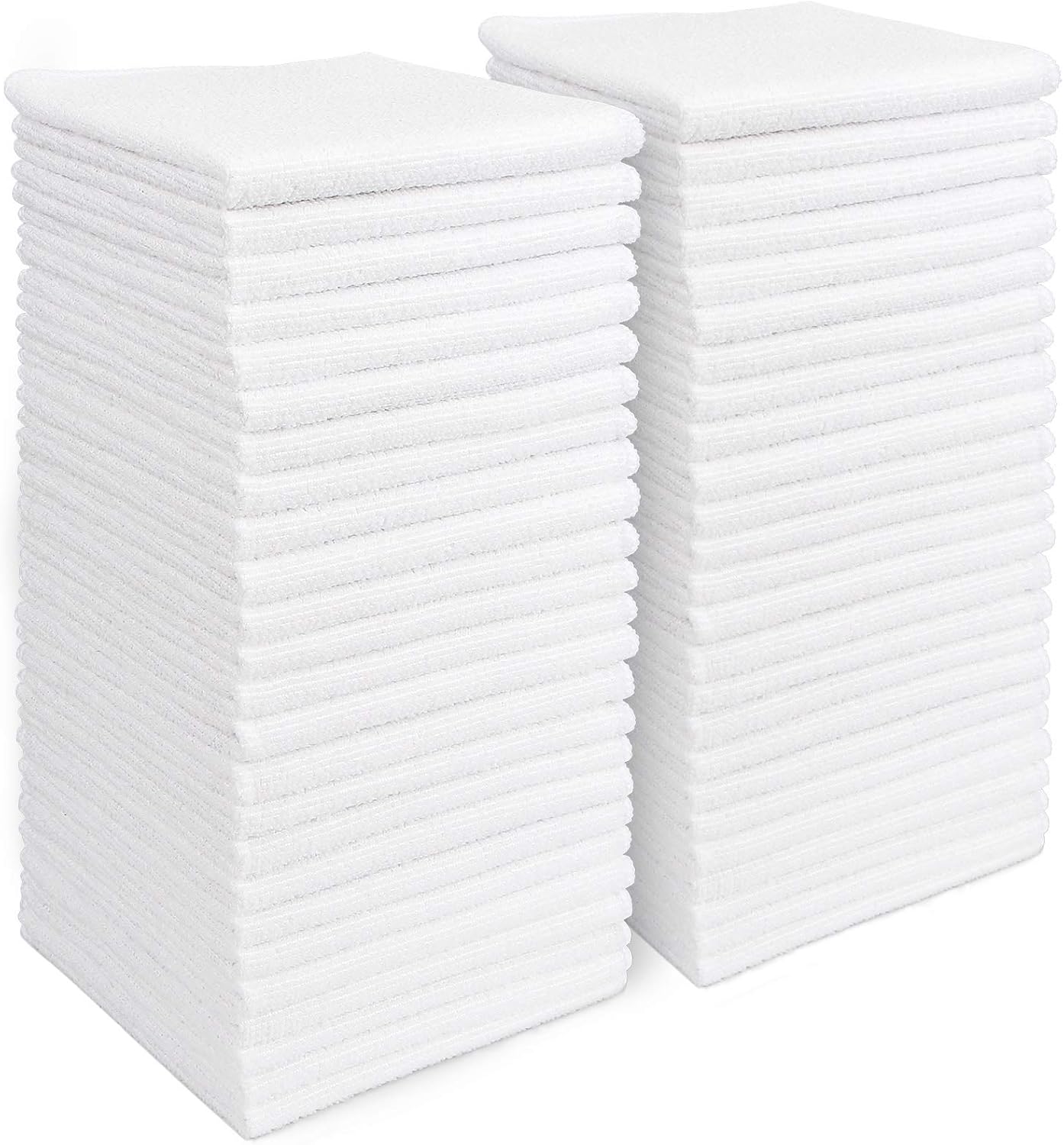 AIDEA Microfiber Cleaning Cloth White 50PK, Microfiber Towels for Cars, Lint Free Rags, Kitchen Towels Dusting Cloth, Bar Rags for Cleaning, Wash Cloth, Dish Cloths White, 11.5″x 11.5″ AIDEA Microfiber Cleaning Cloth White 50PK, Microfiber Towels for Cars, Lint Free Rags, Kitchen Towels Dusting Cloth, Bar Rags for Cleaning, Wash Cloth, Dish Cloths White, 11.5″x 11.5″