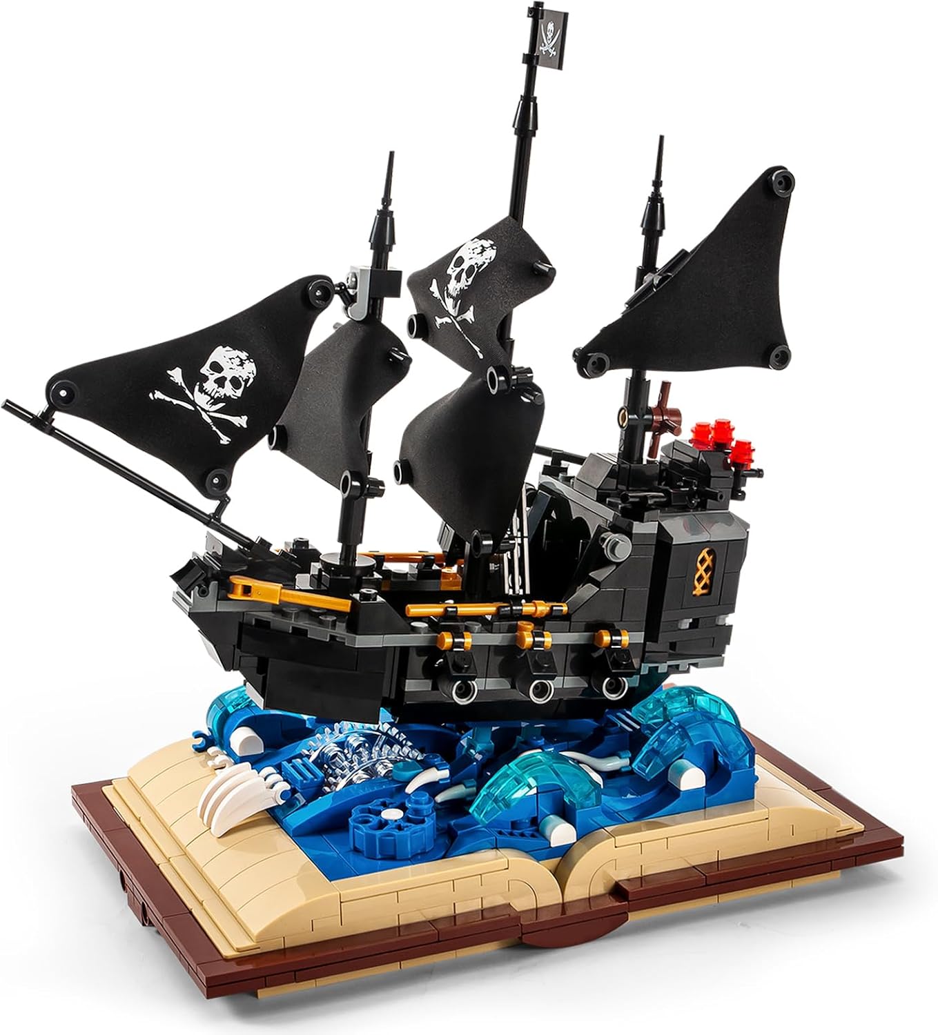 Black Pearl Ship Grimoire Book Building Blocks Toy Set,Gift for Adults and Kids (919pcs) Black Pearl Ship Grimoire Book Building Blocks Toy Set,Gift for Adults and Kids (919pcs)
