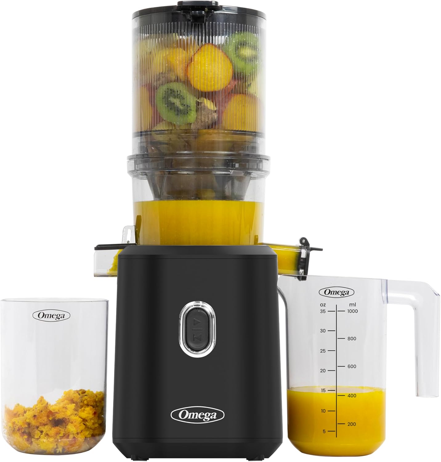 Omega Cold Press Juicer Time Saving Series Slow Masticating for Batch Juicing Vegetable and Fruit Juice Extractor with Extra Large Hopper for Less Prep, 150-Watts, Black Omega Cold Press Juicer Time Saving Series Slow Masticating for Batch Juicing Vegetable and Fruit Juice Extractor with Extra Large Hopper for Less Prep, 150-Watts, Black