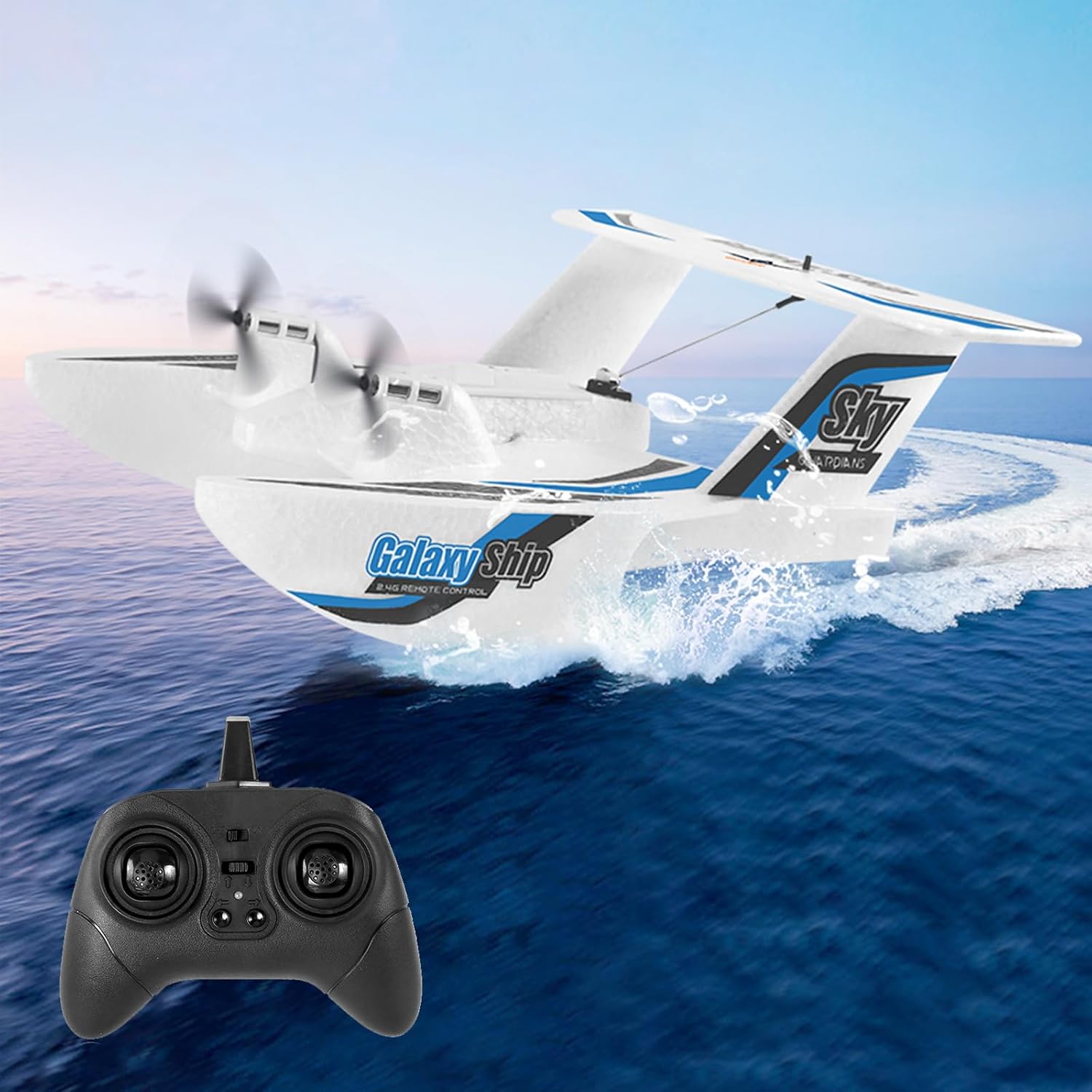fisca Remote Control Airplane RC Amphibious Plane 2.4Ghz 3 Channel Foam Drone RTF Aircraft Take Off from Land and Water, with Gyroscope and 2 Batteries for Kids 14+ Years Old fisca Remote Control Airplane RC Amphibious Plane 2.4Ghz 3 Channel Foam Drone RTF Aircraft Take Off from Land and Water, with Gyroscope and 2 Batteries for Kids 14+ Years Old