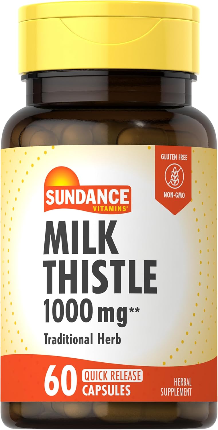 Sundance Milk Thistle 1000mg | 60 Quick Release Capsules | Traditional Herbal Supplement | Non-GMO and Gluten Free Formula Sundance Milk Thistle 1000mg | 60 Quick Release Capsules | Traditional Herbal Supplement | Non-GMO and Gluten Free Formula