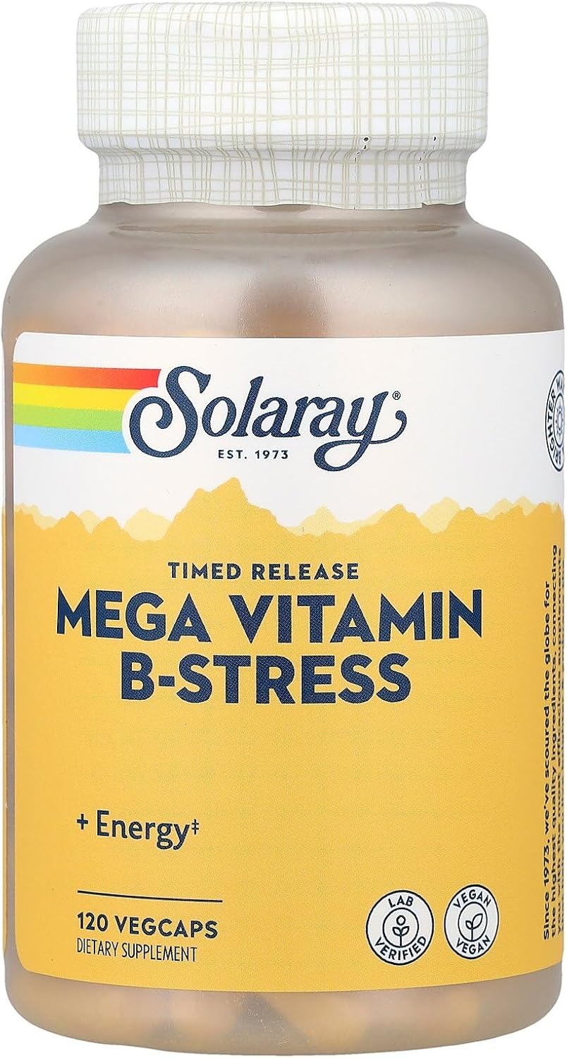 Solaray Mega B Stress Two Stage Timed Release Supplement, 120 Count Solaray Mega B Stress Two Stage Timed Release Supplement, 120 Count