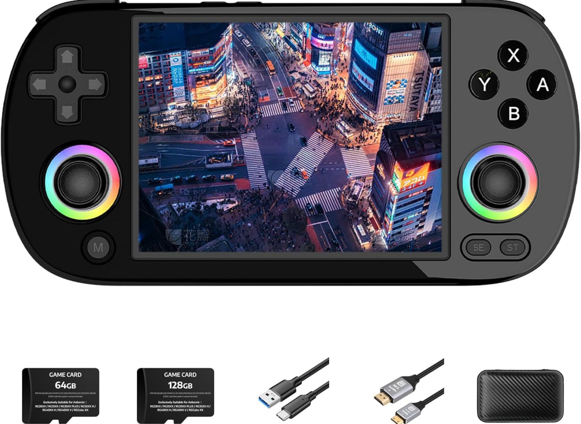 RG40XX H Handheld Game Console 35 Emulators 18K Preloaded Games WiFi & Bluetooth Retro Gaming Console Kids Video Game Console Plug & Play Machine Gifts for Boys & Men (Black-128GB) RG40XX H Handheld Game Console 35 Emulators 18K Preloaded Games WiFi & Bluetooth Retro Gaming Console Kids Video Game Console Plug & Play Machine Gifts for Boys & Men (Black-128GB)