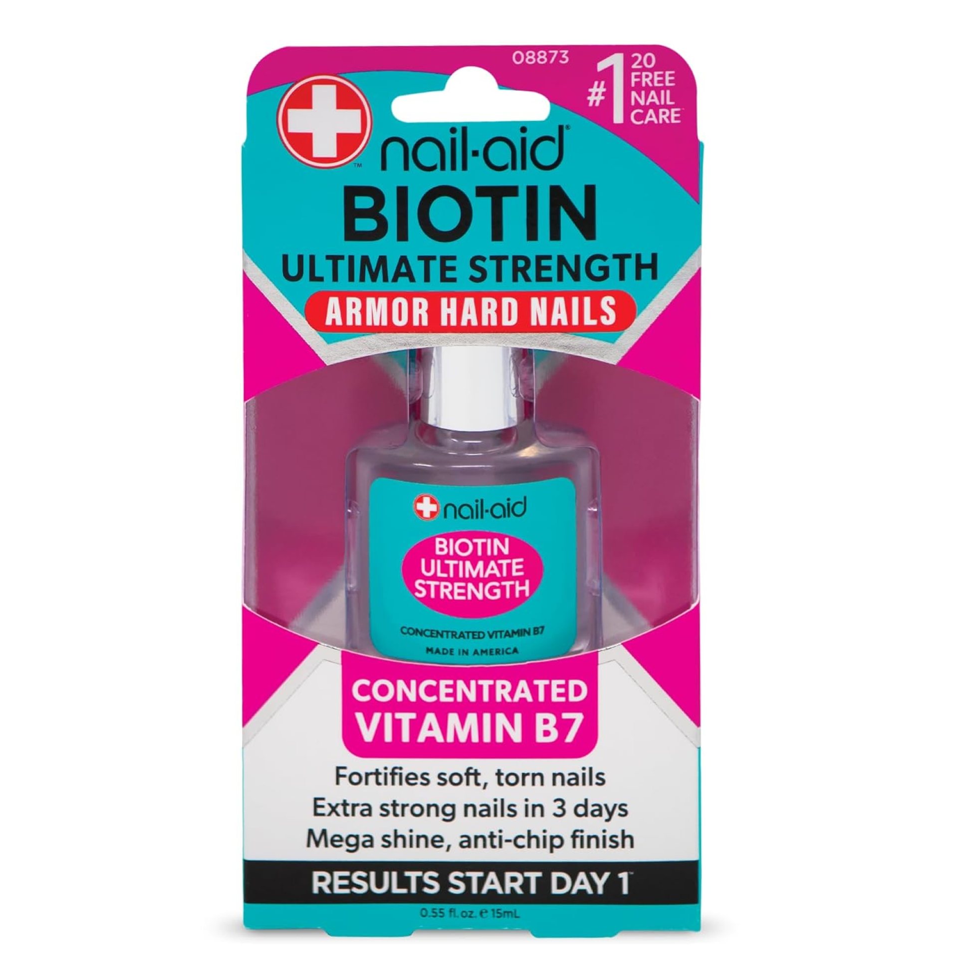 Nail-Aid Biotin Ultimate Strength – Nail Treatment & Strengthener – Clear, 0.55 Fl Oz (08873) Nail-Aid Biotin Ultimate Strength – Nail Treatment & Strengthener – Clear, 0.55 Fl Oz (08873)