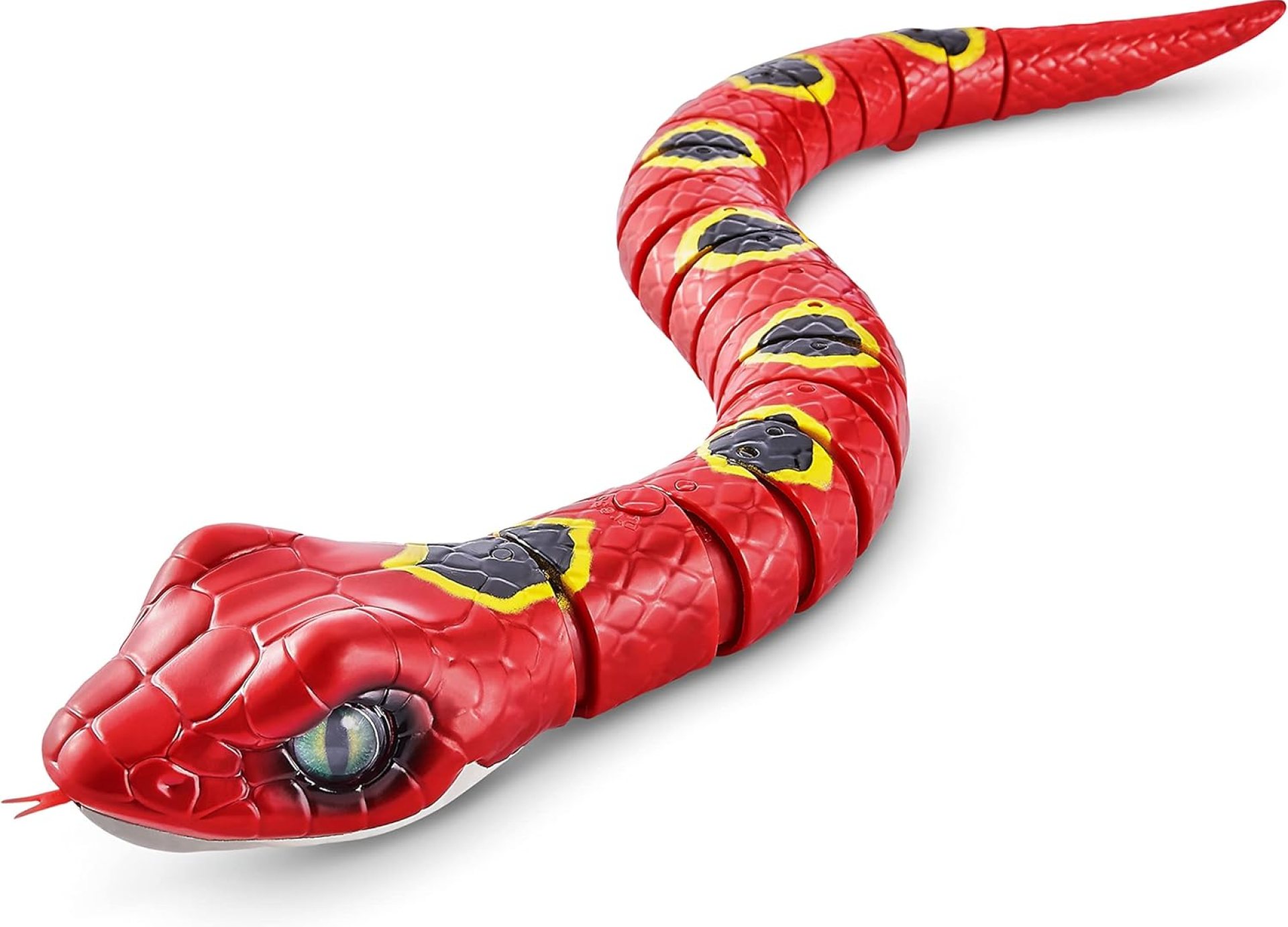 Robo Alive Slithering Snake Series 3 Red by ZURU Battery-Powered Robotic Light Up Reptile Toy That Moves (Red), Multi-Color, 7150A Robo Alive Slithering Snake Series 3 Red by ZURU Battery-Powered Robotic Light Up Reptile Toy That Moves (Red), Multi-Color, 7150A