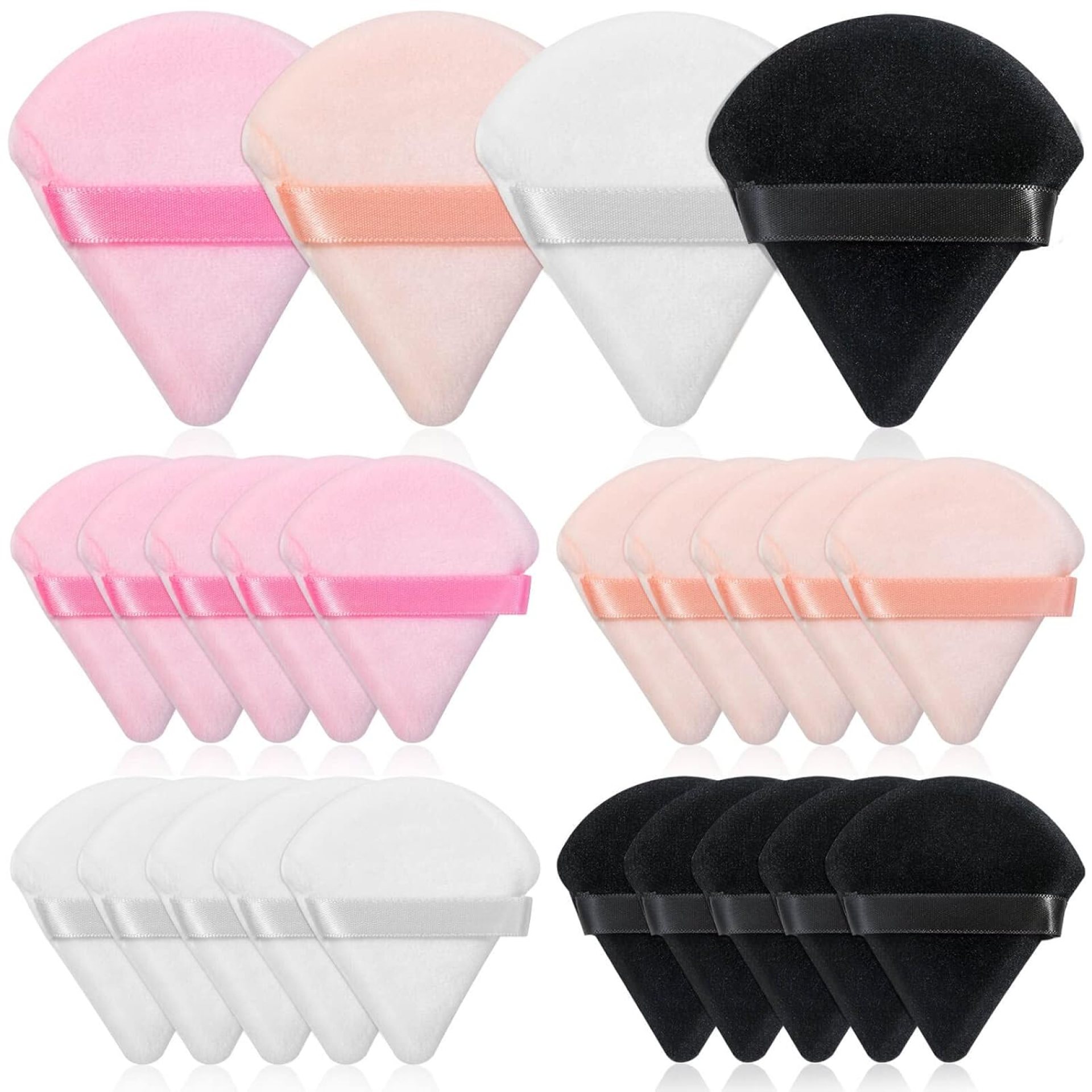 20pcs Triangle Powder Puff, Setting Powder Puff for Make Up, Face Puff Pads for Loose Powder and Press Powder, Makeup Sponge Powder Applicator for Face and Eye 20pcs Triangle Powder Puff, Setting Powder Puff for Make Up, Face Puff Pads for Loose Powder and Press Powder, Makeup Sponge Powder Applicator for Face and Eye