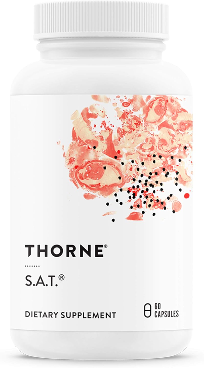 THORNE – S.A.T. – Milk Thistle Complex with Silymarin, Artichoke, and Turmeric Extracts for Liver Support* – Soy, Gluten & Dairy Free – 60 Capsules THORNE – S.A.T. – Milk Thistle Complex with Silymarin, Artichoke, and Turmeric Extracts for Liver Support* – Soy, Gluten & Dairy Free – 60 Capsules