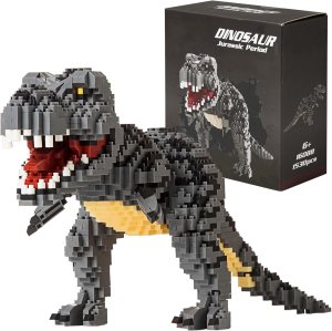 Jurassic Dinosaur Micro Building Blocks, 1530pcs Velociraptor Tyrannosaurus Rex DIY Mini Diamond Blocks Bricks Toy Dinosaur for Boys Age 8-12 9 10 11 12 13 14 15 16 Teens Adults
