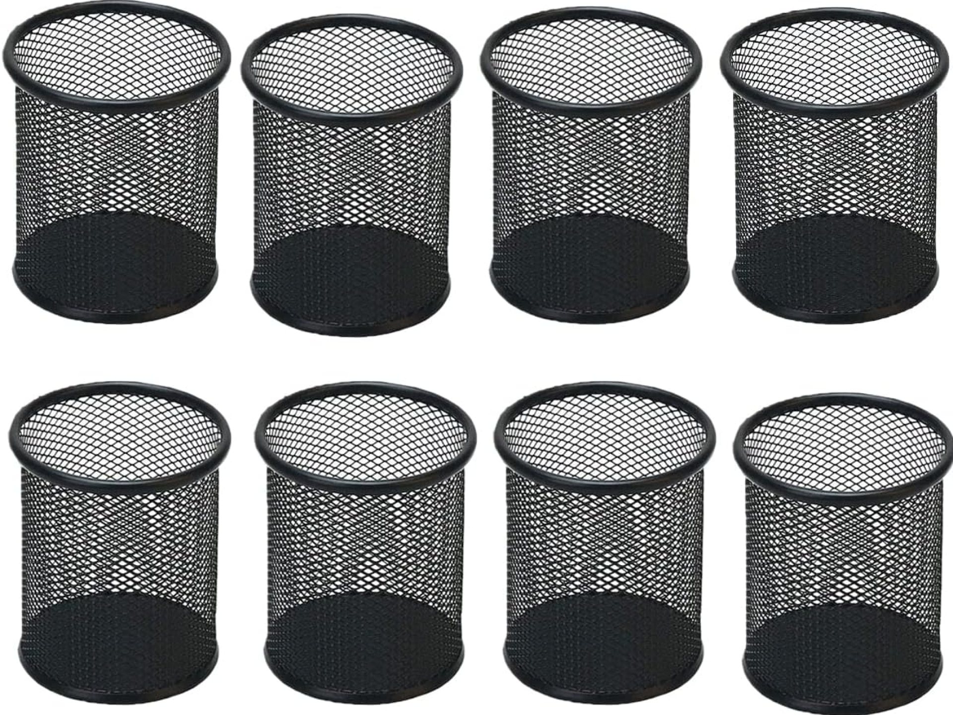Pen Holder Mesh Pencil Holder Metal Pen Holder Pencil Holder for Desk Office Pen Organizer Black, 8 Pack Pen Holder Mesh Pencil Holder Metal Pen Holder Pencil Holder for Desk Office Pen Organizer Black, 8 Pack