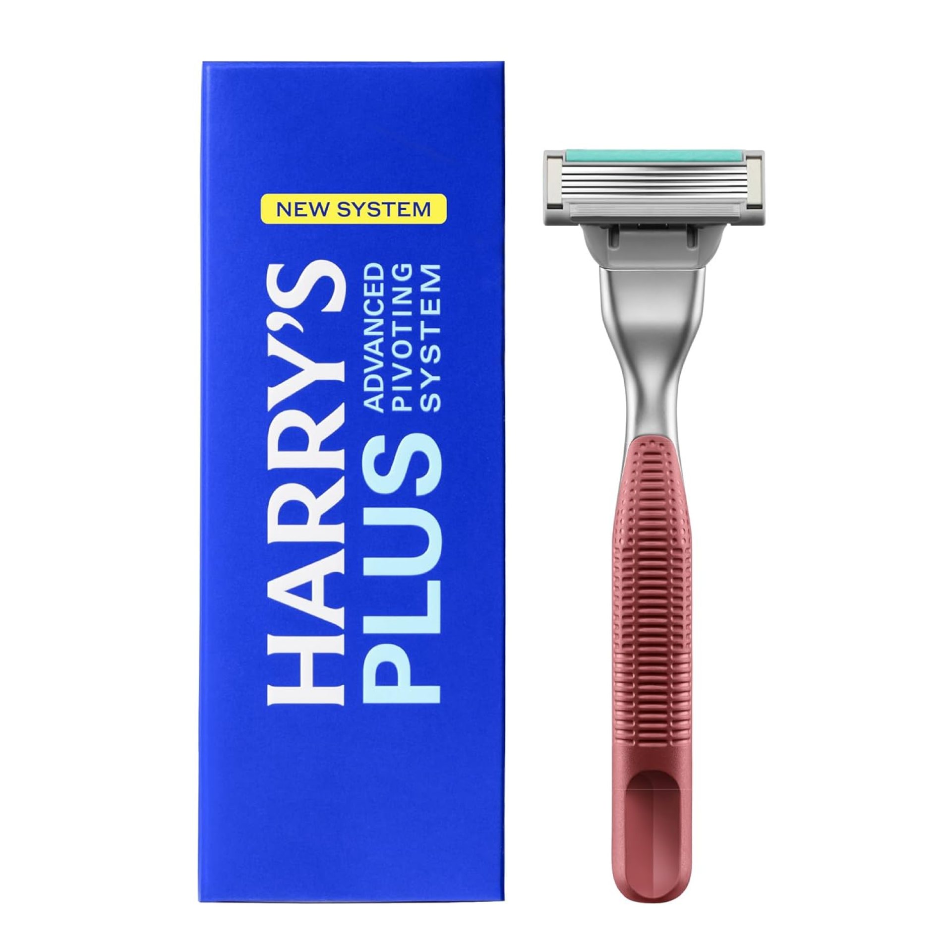 Harry’s-PLUS: Razor for Men – Premium Handle, Razor Blade Cartridge, and Travel Blade Cover – Advanced Pivoting System – Shaving Kit for Men – Clay Harry’s-PLUS: Razor for Men – Premium Handle, Razor Blade Cartridge, and Travel Blade Cover – Advanced Pivoting System – Shaving Kit for Men – Clay
