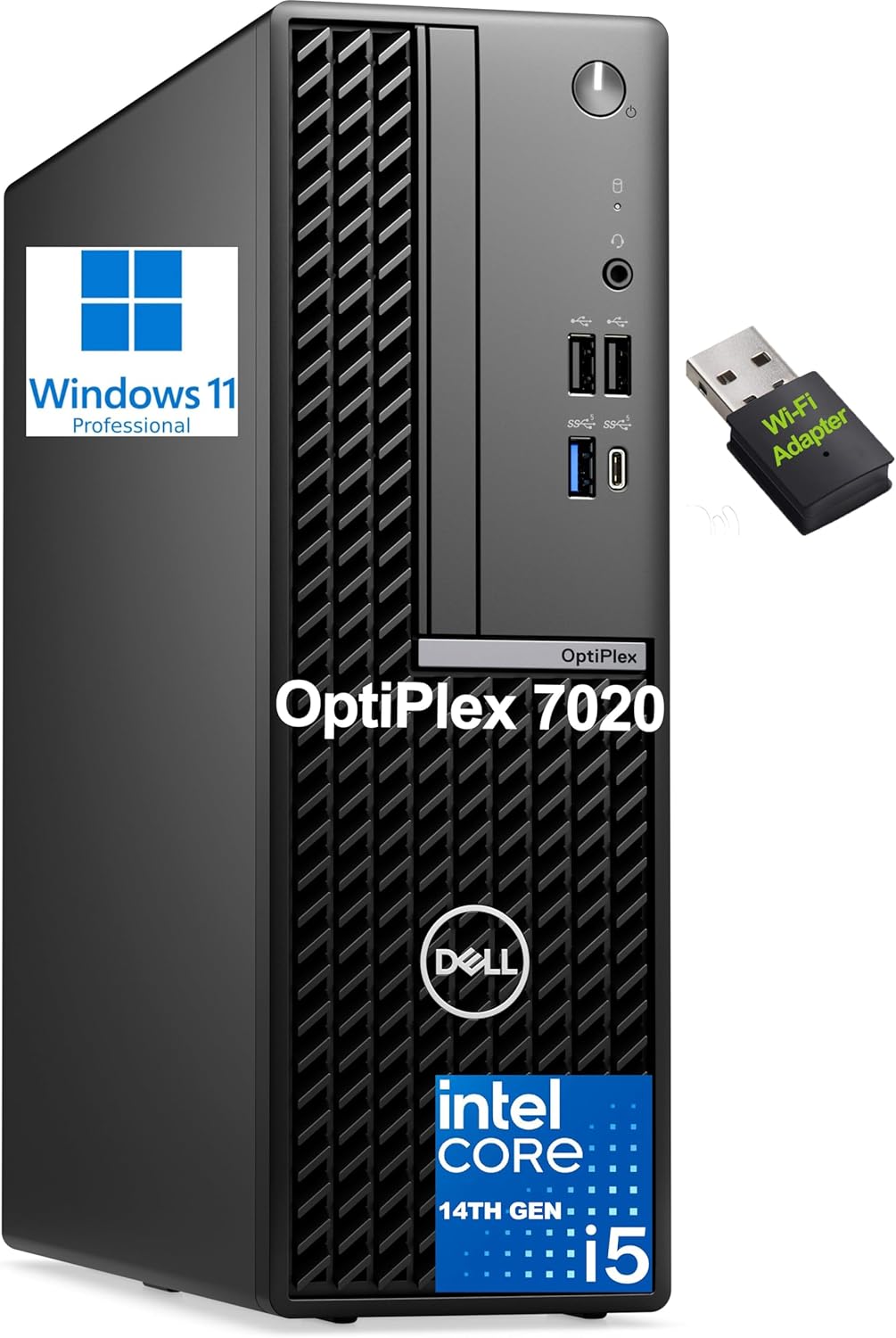 Dell OptiPlex 7020 SFF 7000 Business Small Desktop Computer, 14th Gen Intel 14-Core i5-14500 vPro (Beat i7-13700), 16GB DDR5 RAM, 512GB PCIe SSD, WiFi Adapter, RJ-45, HDMI, DisplayPort, Windows 11 Pro Dell OptiPlex 7020 SFF 7000 Business Small Desktop Computer, 14th Gen Intel 14-Core i5-14500 vPro (Beat i7-13700), 16GB DDR5 RAM, 512GB PCIe SSD, WiFi Adapter, RJ-45, HDMI, DisplayPort, Windows 11 Pro