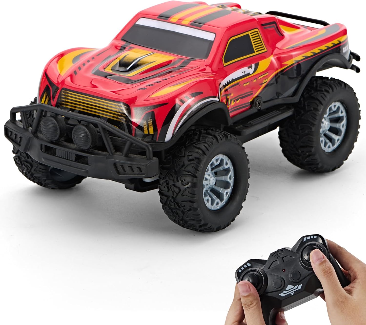 Remote Control Cool Off-Road Vehicle Truck, 2.4GHz RC Car with LED Lights, 1:20 Scale Off-Road Vehicle, Red RC Truck,Remote Control car from a Long Distance,Gifts for Children (RED) Remote Control Cool Off-Road Vehicle Truck, 2.4GHz RC Car with LED Lights, 1:20 Scale Off-Road Vehicle, Red RC Truck,Remote Control car from a Long Distance,Gifts for Children (RED)