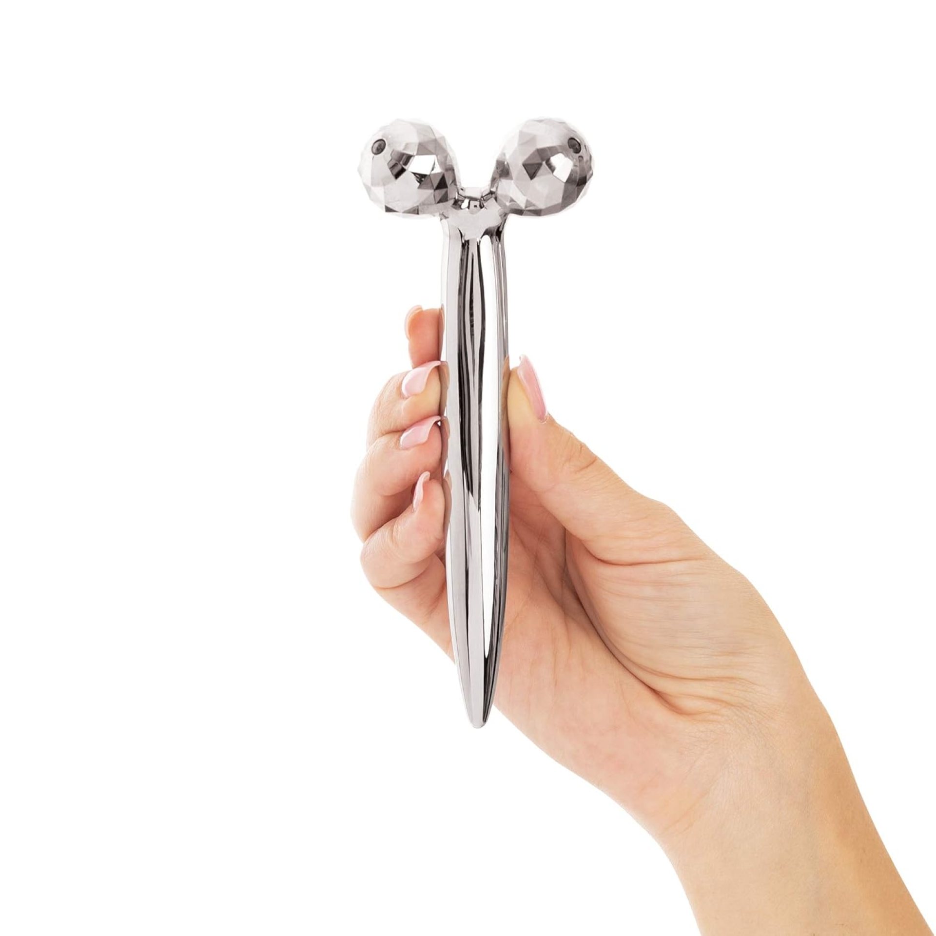 Contouring Face Roller – Skin Care Face Massager Tightens & Tones Skin Appearance, Improves Complexion, and Reduces Aging & Wrinkles, Silver Contouring Face Roller – Skin Care Face Massager Tightens & Tones Skin Appearance, Improves Complexion, and Reduces Aging & Wrinkles, Silver