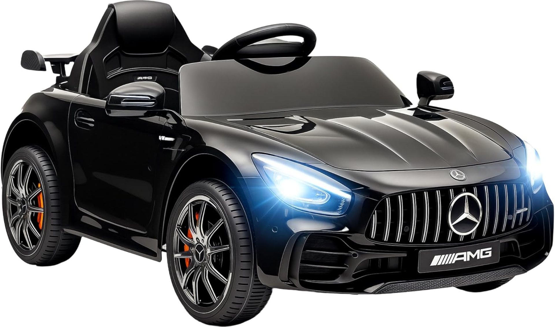 Qaba Mercedes-Benz AMG GTR Licensed 12V Kids Ride on Car, Battery Powered Electric Car for Toddlers with Remote Control, Transport Wheels, Soft Start, Lights, Music, Horn for 3-6 Years, Black Qaba Mercedes-Benz AMG GTR Licensed 12V Kids Ride on Car, Battery Powered Electric Car for Toddlers with Remote Control, Transport Wheels, Soft Start, Lights, Music, Horn for 3-6 Years, Black