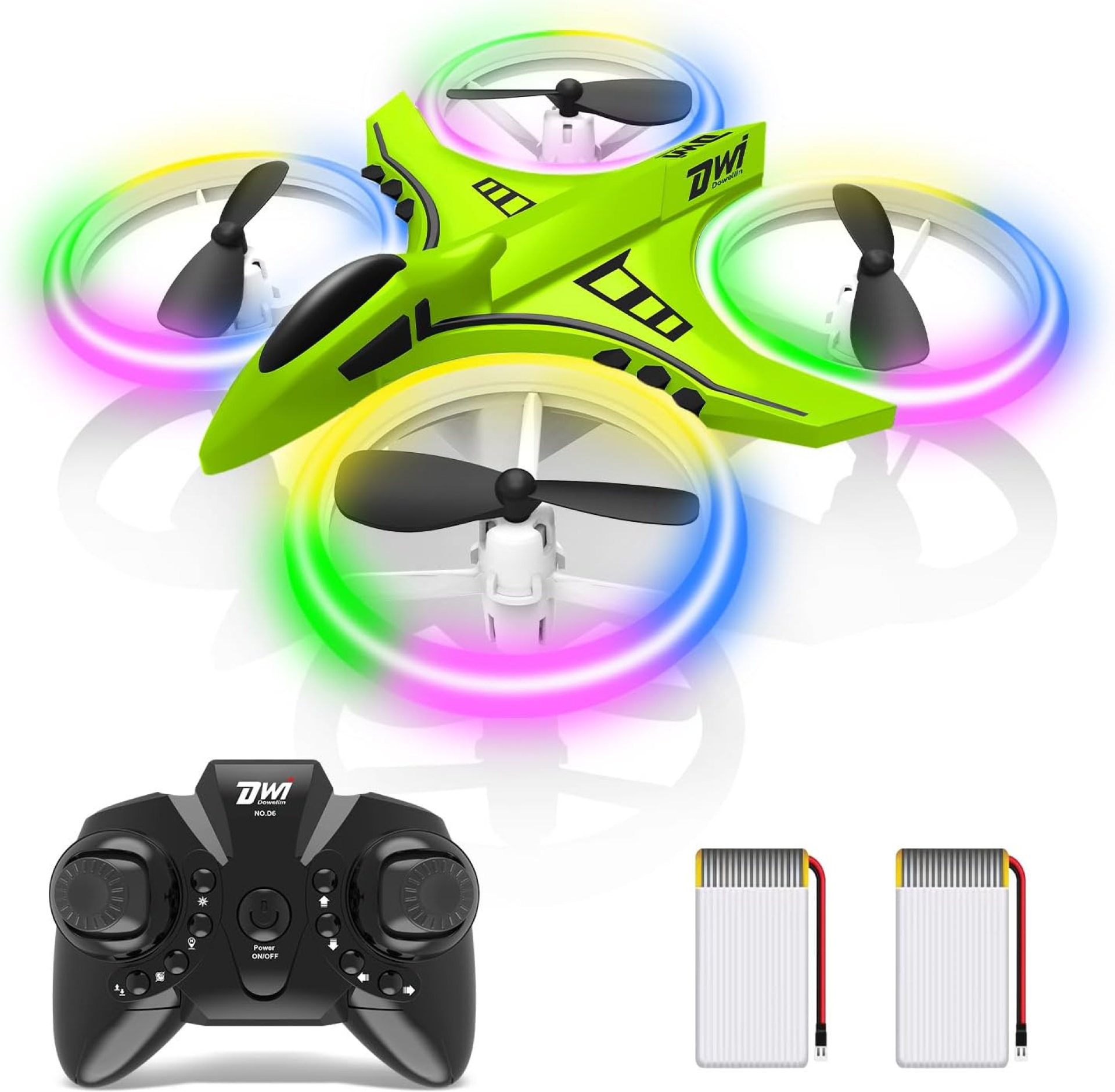 Dwi Dowellin Mini Drone for Kids Crash Proof LED Night Lights One Key Take Off Landing Flips RC Remote Control Small Flying Toys Drones for Beginners Boys and Girls Adults Nano Quadcopter, Green Dwi Dowellin Mini Drone for Kids Crash Proof LED Night Lights One Key Take Off Landing Flips RC Remote Control Small Flying Toys Drones for Beginners Boys and Girls Adults Nano Quadcopter, Green