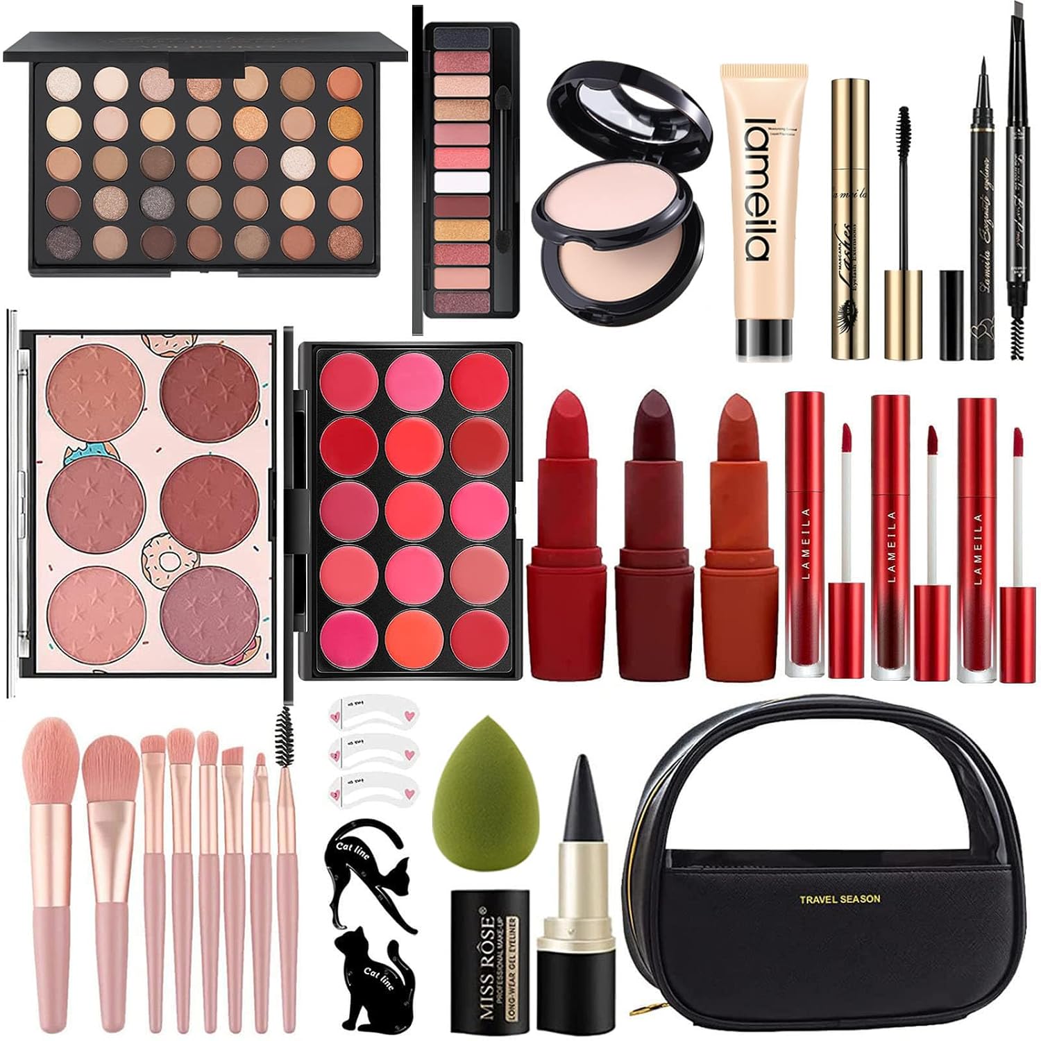 M All In One Full Makeup Kit,Multipurpose Women’s Makeup Sets,Beginners and Professionals Alike,Easy to Carry (Black) M All In One Full Makeup Kit,Multipurpose Women’s Makeup Sets,Beginners and Professionals Alike,Easy to Carry (Black)