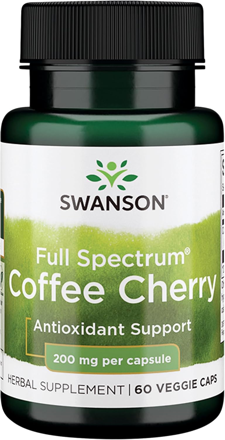 Swanson Full-Spectrum Coffee Cherry – Herbal Supplement Promoting Immune System Support & Delivering Essential Phytonutrients – Natural Overall Wellness Support – (60 Veggie Capsules, 200mg Each) Swanson Full-Spectrum Coffee Cherry – Herbal Supplement Promoting Immune System Support & Delivering Essential Phytonutrients – Natural Overall Wellness Support – (60 Veggie Capsules, 200mg Each)