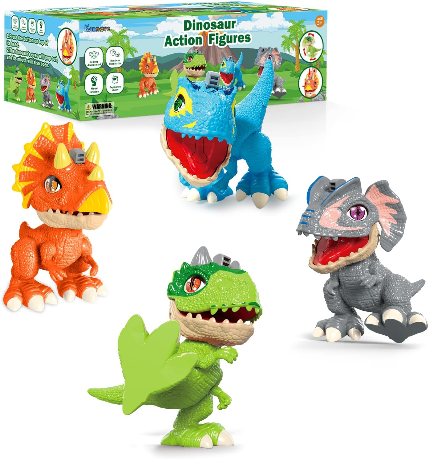 Birthday Toys Gifts for 3 4 5 6 8 Year Old Toddler Boys Girls – 4 Pack Dinosaur Action Figures with Movable Joints & Realistic Textured Skin, Educational STEM Fine Motor Skill Toys for Kids Age 3+ Birthday Toys Gifts for 3 4 5 6 8 Year Old Toddler Boys Girls – 4 Pack Dinosaur Action Figures with Movable Joints & Realistic Textured Skin, Educational STEM Fine Motor Skill Toys for Kids Age 3+