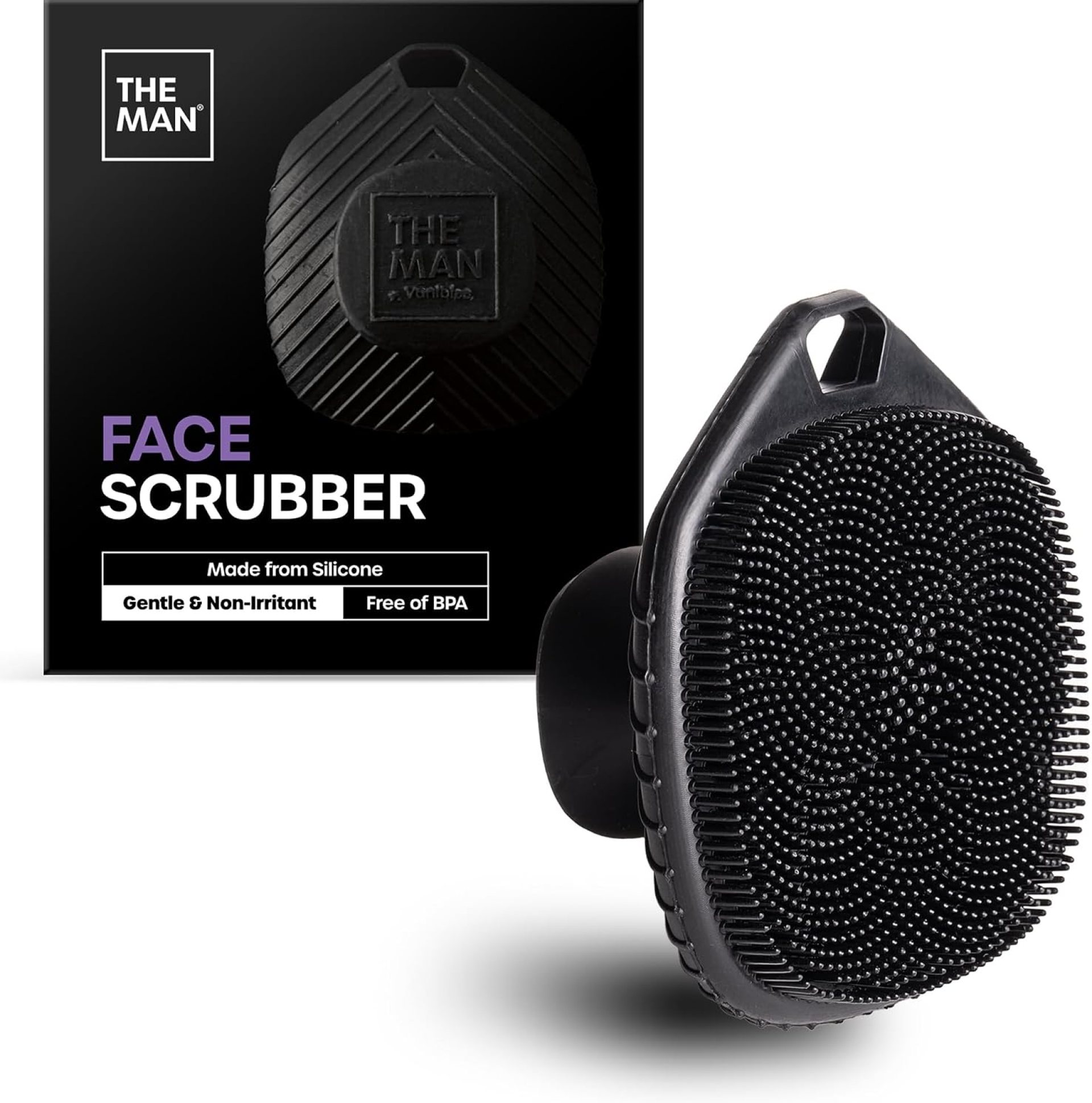 The Man Face Scrubber – Silicone Face Scrubber for Men, Gentle Exfoliating Face Massager, Flex Face Brush for Men, Removes Dead & Dry Skin, Face & Skin Care Scrub, Shower Facial Cleansing Brush The Man Face Scrubber – Silicone Face Scrubber for Men, Gentle Exfoliating Face Massager, Flex Face Brush for Men, Removes Dead & Dry Skin, Face & Skin Care Scrub, Shower Facial Cleansing Brush