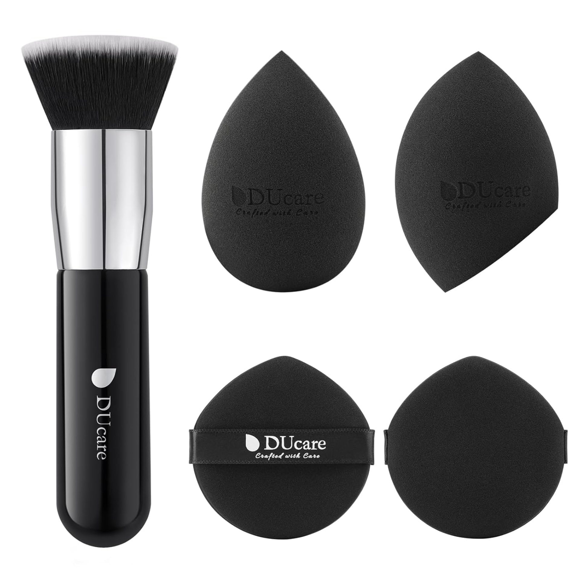 DUcare Makeup Sponges with Foundation Brush Makeup Puff Blending Foundation Sponge for Liquid BB Cream Mineral Powder Buffing Stippling DUcare Makeup Sponges with Foundation Brush Makeup Puff Blending Foundation Sponge for Liquid BB Cream Mineral Powder Buffing Stippling
