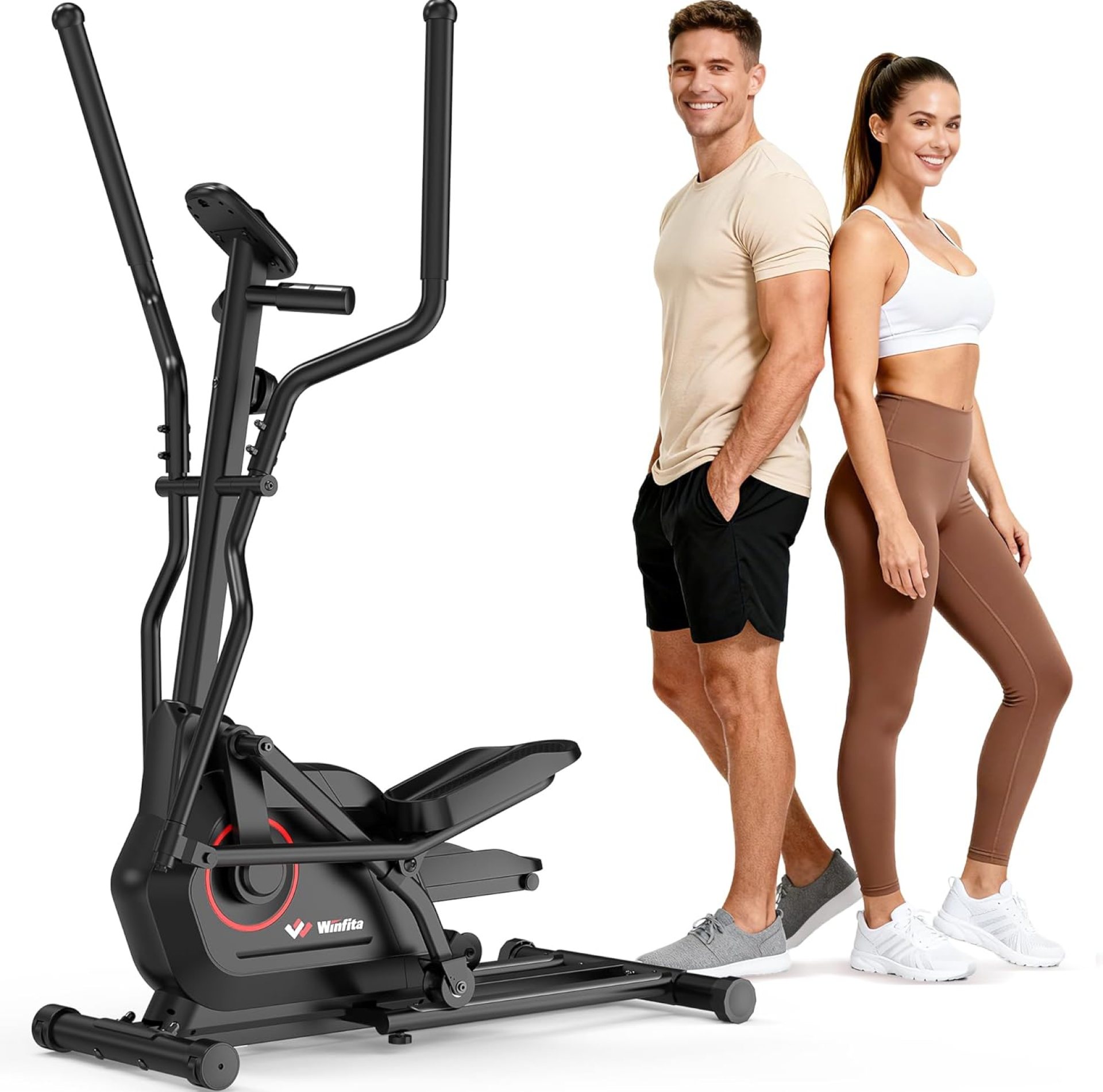 Elliptical Machine, Elliptical Exercise Machine for Home with Hyper-Quiet Magnetic Driving System, Elliptical Trainer with 15.5IN Stride, 14 Resistance Levels, 300LBS Loading Capacity Elliptical Machine, Elliptical Exercise Machine for Home with Hyper-Quiet Magnetic Driving System, Elliptical Trainer with 15.5IN Stride, 14 Resistance Levels, 300LBS Loading Capacity