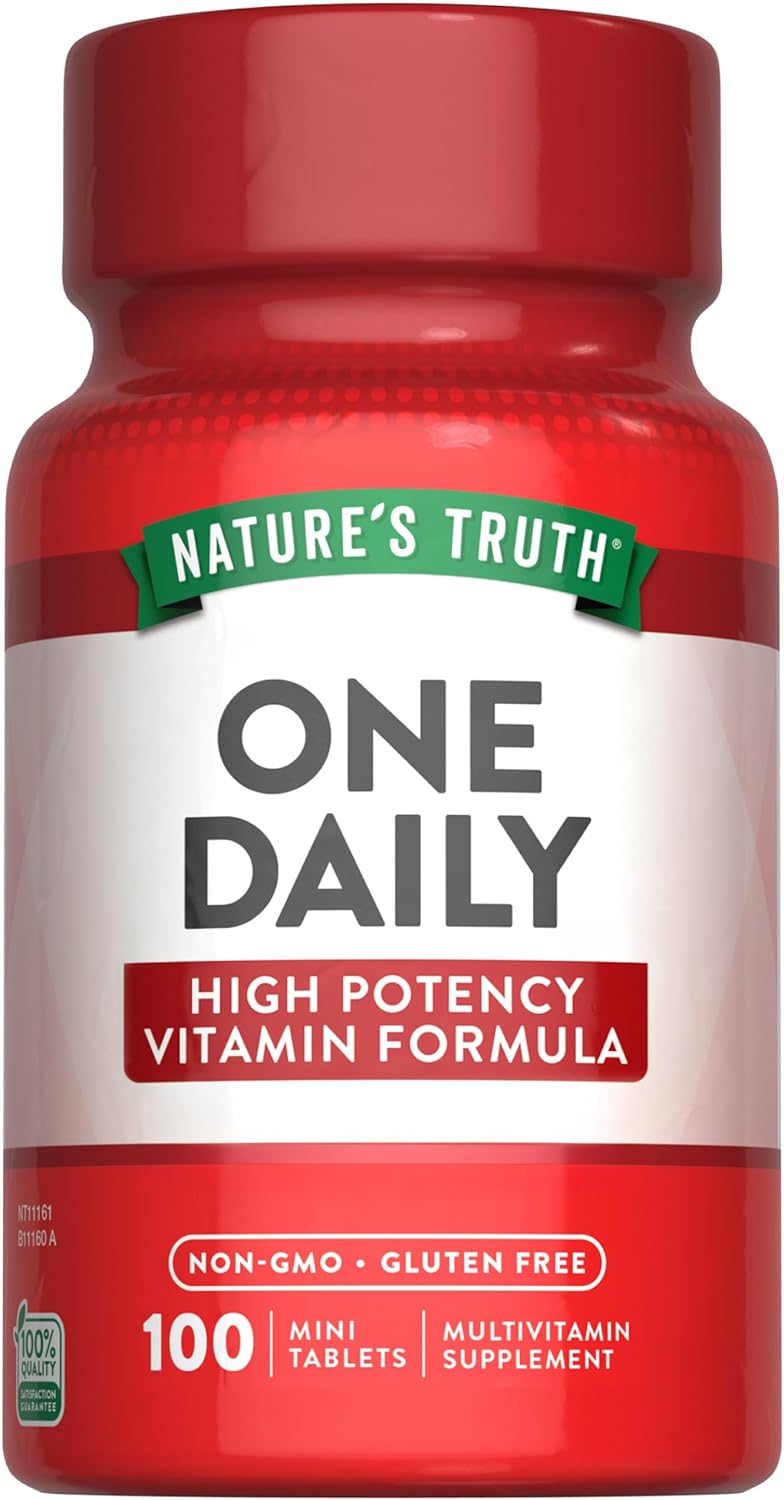 Nature’s Truth One Daily Multivitamin | 100 Mini Tablets | for Men and Women | Non-GMO & Gluten Free Supplement Nature’s Truth One Daily Multivitamin | 100 Mini Tablets | for Men and Women | Non-GMO & Gluten Free Supplement