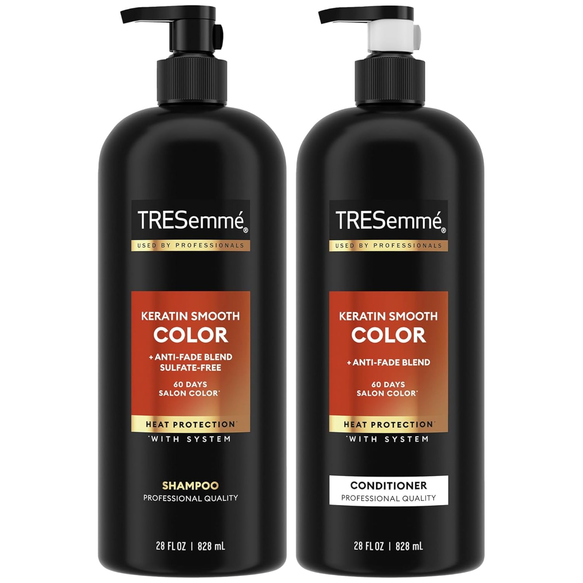 TRESemmé Shampoo and Conditioner, Keratin Smooth Color – Anti-Fade, Anti-Frizz Hair Products for Color-Treated Hair, 28 Oz Ea TRESemmé Shampoo and Conditioner, Keratin Smooth Color – Anti-Fade, Anti-Frizz Hair Products for Color-Treated Hair, 28 Oz Ea