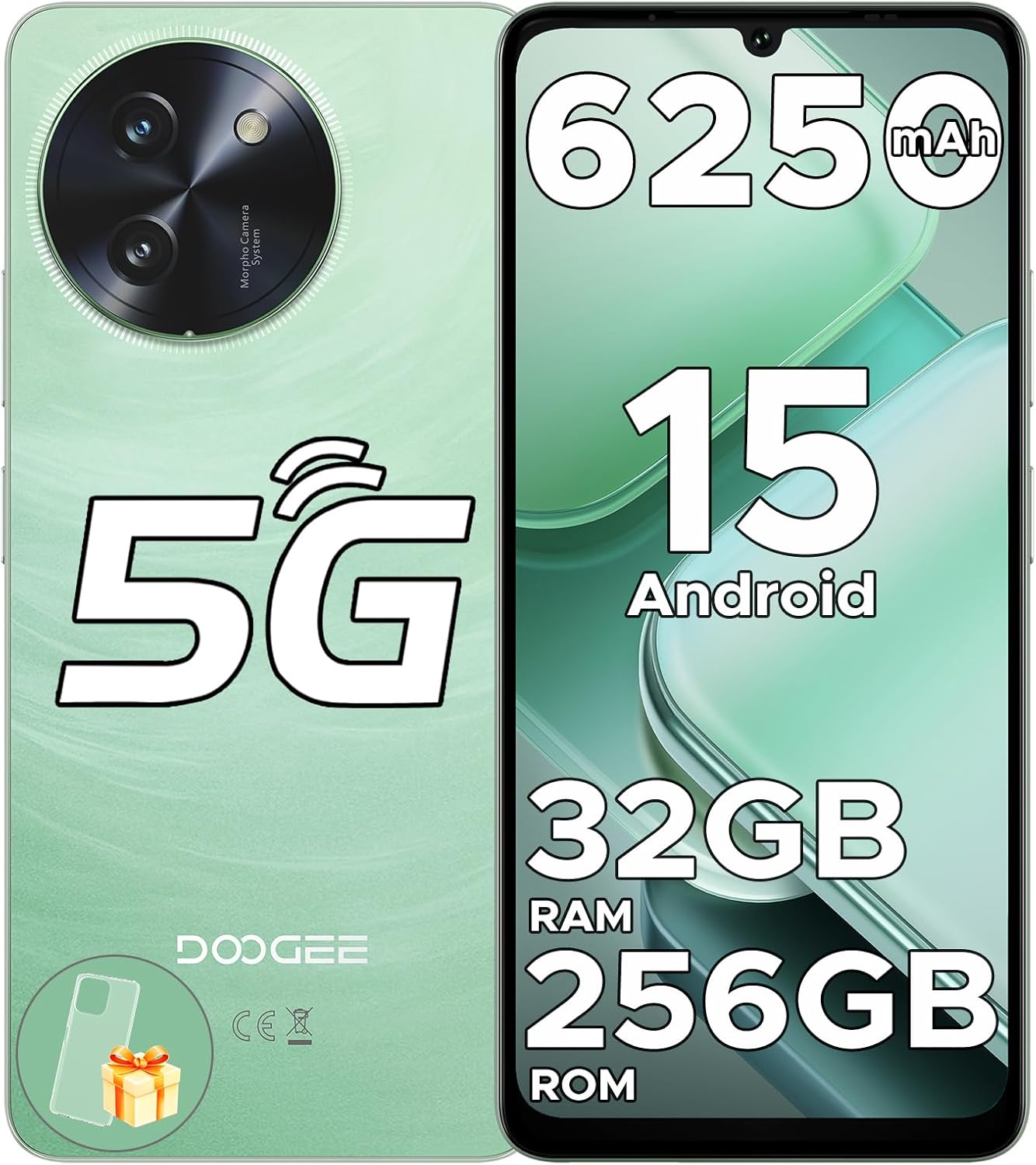 DOOGEE Note 59 Pro Unlocked Cell Phone 5G Android 15,32GB+256GB/TF 2TB Android Phone,6250mAh Battery,6.75″HD+120Hz Cellphone,16MP+8MP,5G Dual SIM Smartphone,Widevine L1/NFC/Face Unlock/Fingerprint/OTG DOOGEE Note 59 Pro Unlocked Cell Phone 5G Android 15,32GB+256GB/TF 2TB Android Phone,6250mAh Battery,6.75″HD+120Hz Cellphone,16MP+8MP,5G Dual SIM Smartphone,Widevine L1/NFC/Face Unlock/Fingerprint/OTG