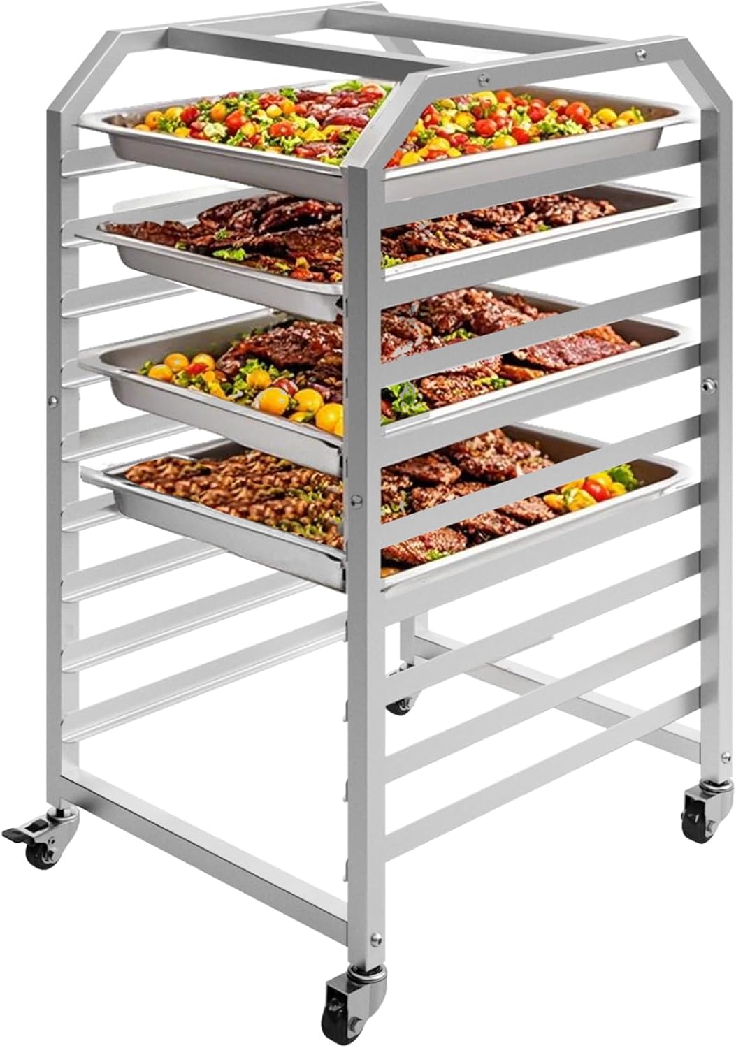 9-Tier Commercial Bun Pan Rack with Wheels Applicable to: Quarter Sheet Pan /Half Sheet Pan – Heavy Duty Speed Rack Rust Proof Bread Proofing & Storage for Bakeries, Commercial Kitchens 15″x16″x28″ 9-Tier Commercial Bun Pan Rack with Wheels Applicable to: Quarter Sheet Pan /Half Sheet Pan – Heavy Duty Speed Rack Rust Proof Bread Proofing & Storage for Bakeries, Commercial Kitchens 15″x16″x28″