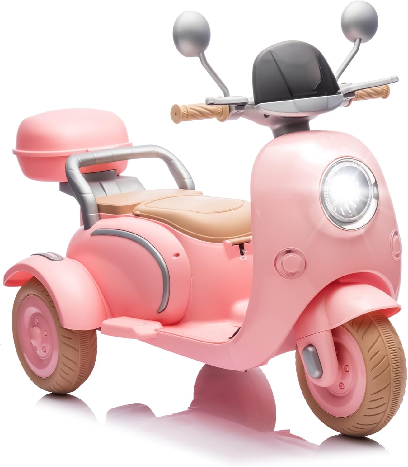 Upgrade 2 Seats Kids Motorcycle with 2 Motor, 12V Ride On Electric Car, 3 Wheels Motorbike with USB, Bluetooth, Light, Storage Box, Motorcycle for Kids Aged 3+, Pink Upgrade 2 Seats Kids Motorcycle with 2 Motor, 12V Ride On Electric Car, 3 Wheels Motorbike with USB, Bluetooth, Light, Storage Box, Motorcycle for Kids Aged 3+, Pink