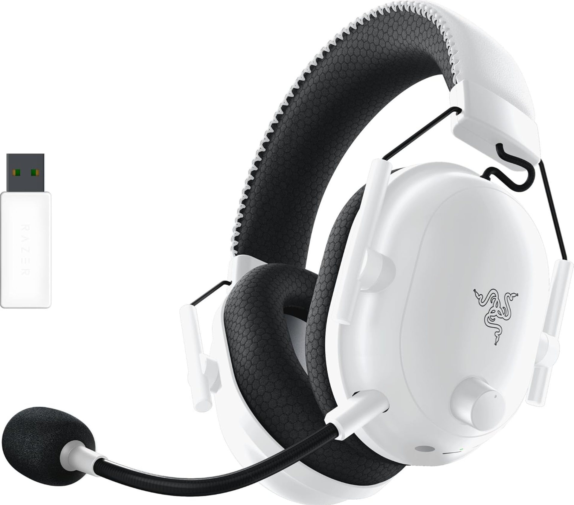 Razer BlackShark V2 Pro Wireless Gaming Headset: THX 7.1 Spatial Surround Sound – 50mm Drivers – Detachable Mic – for PC, PS5, PS4, Switch, White Razer BlackShark V2 Pro Wireless Gaming Headset: THX 7.1 Spatial Surround Sound – 50mm Drivers – Detachable Mic – for PC, PS5, PS4, Switch, White