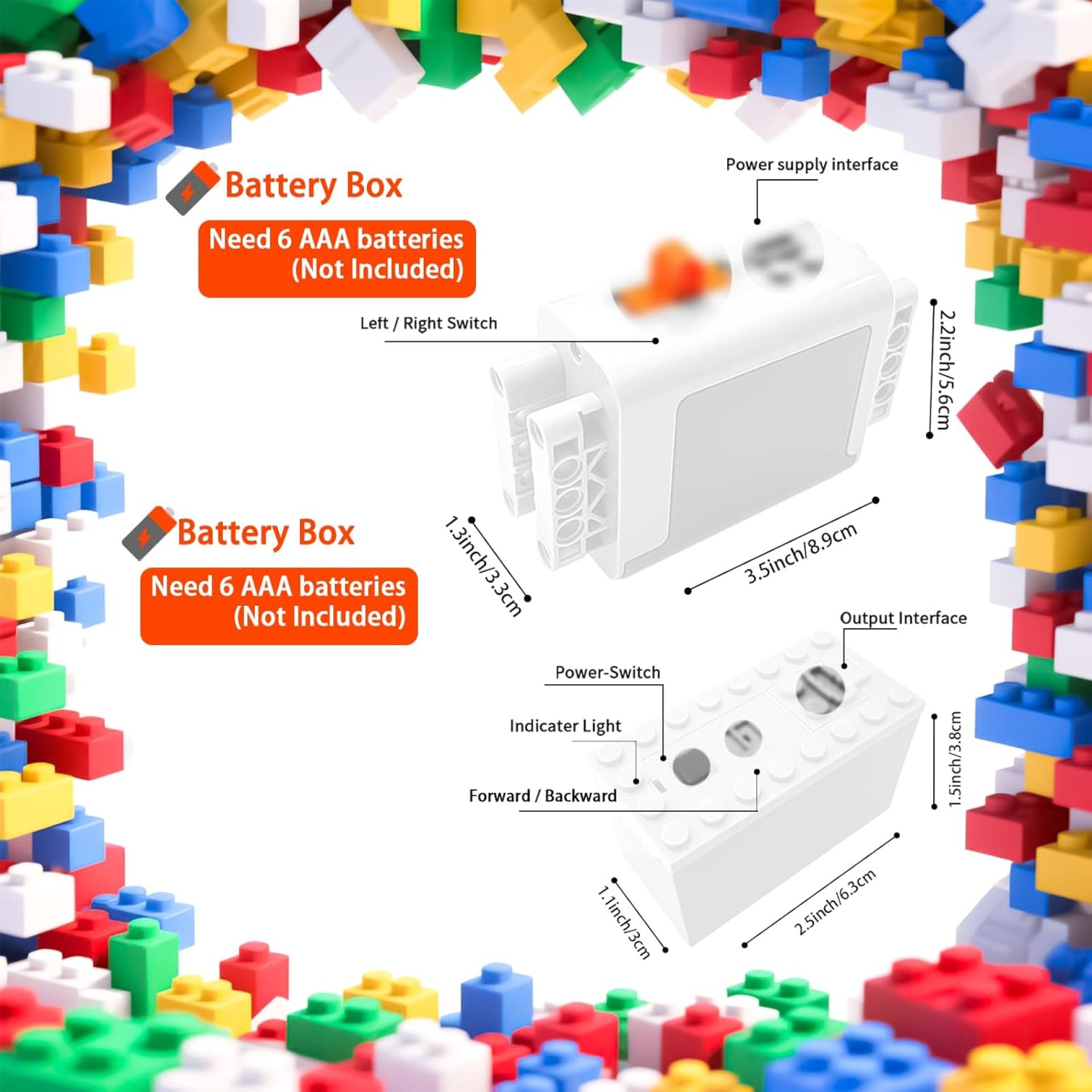 48Pcs Power Function Kit Set Motor Battery Infrared-Remote-Control Receiver Train Adjustable Speed Motor, Power Change Parts Compatible with mainbrands Technic-Parts 48Pcs Power Function Kit Set Motor Battery Infrared-Remote-Control Receiver Train Adjustable Speed Motor, Power Change Parts Compatible with mainbrands Technic-Parts