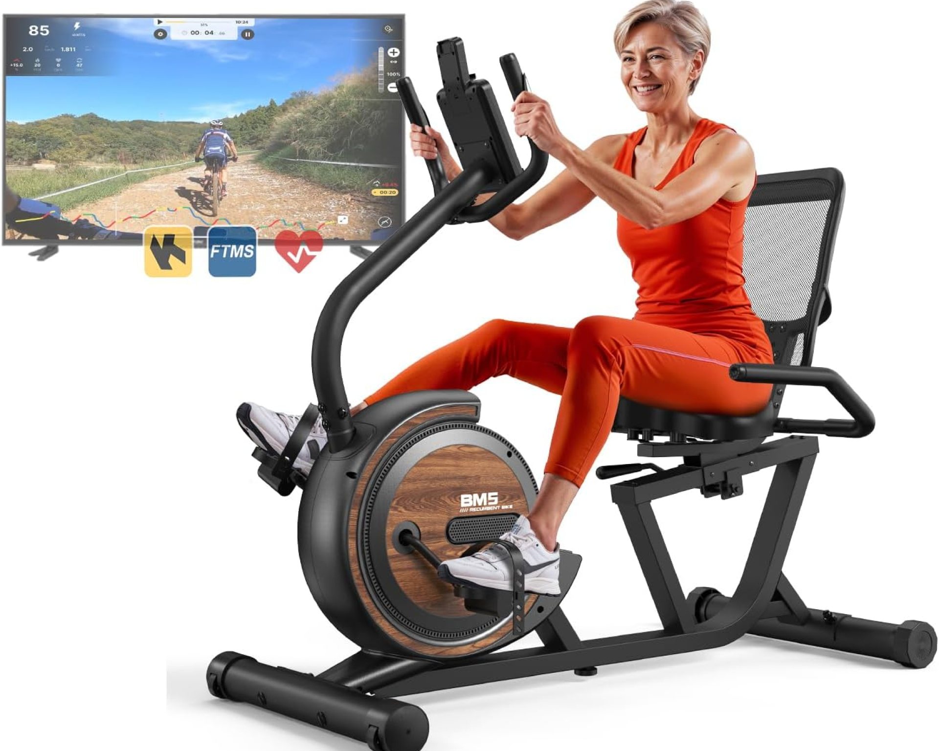 Recumbent Exercise Bikes for Home for Seniors: 150KG Weight Capacity, Self-illumination Green Large Numbers, Spacious Seat & Backrest Support for Ultimate Comfort Recumbent Exercise Bikes for Home for Seniors: 150KG Weight Capacity, Self-illumination Green Large Numbers, Spacious Seat & Backrest Support for Ultimate Comfort